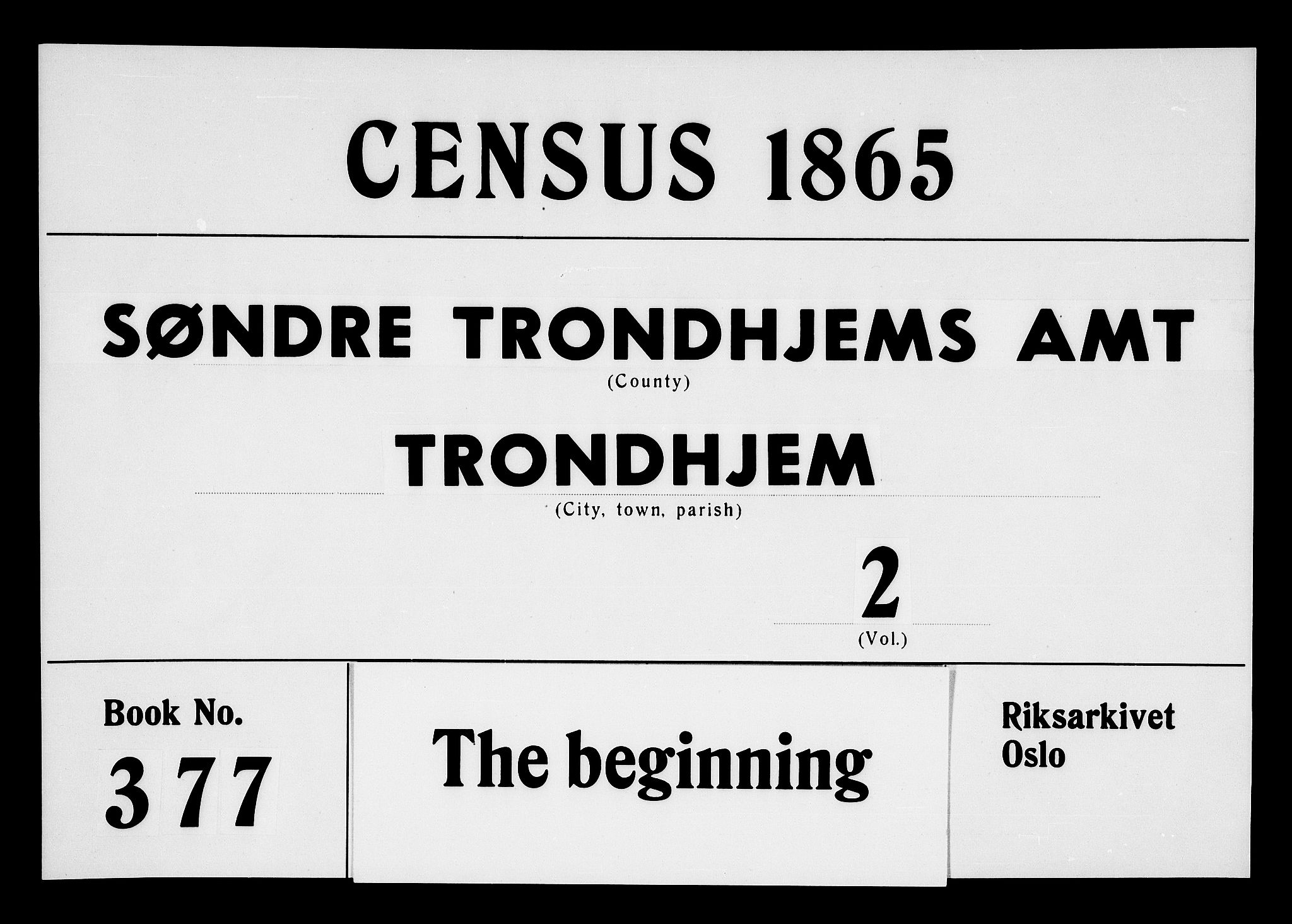 RA, 1865 census for Trondheim, 1865, p. 536