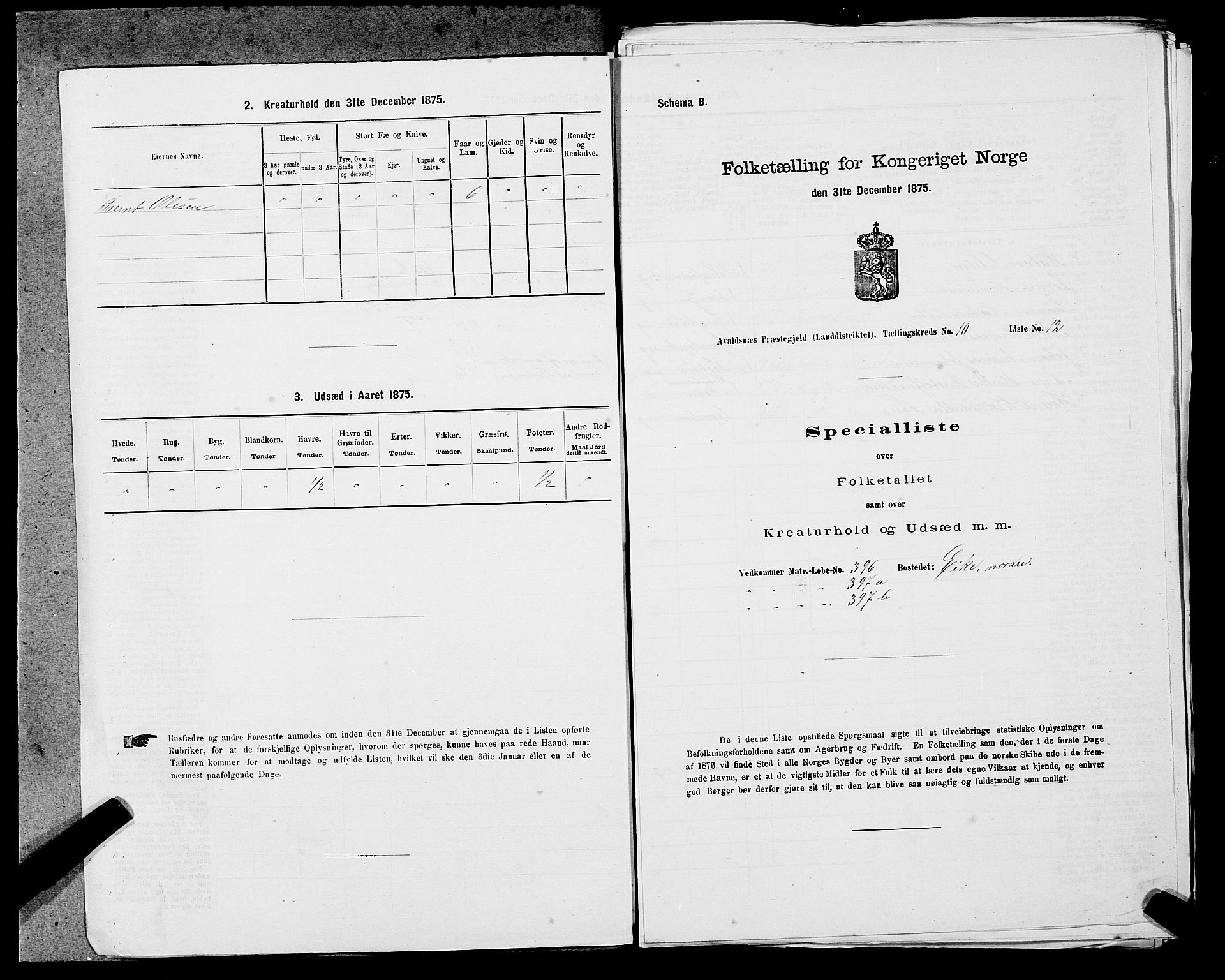 SAST, 1875 census for 1147L Avaldsnes/Avaldsnes og Kopervik, 1875, p. 1728