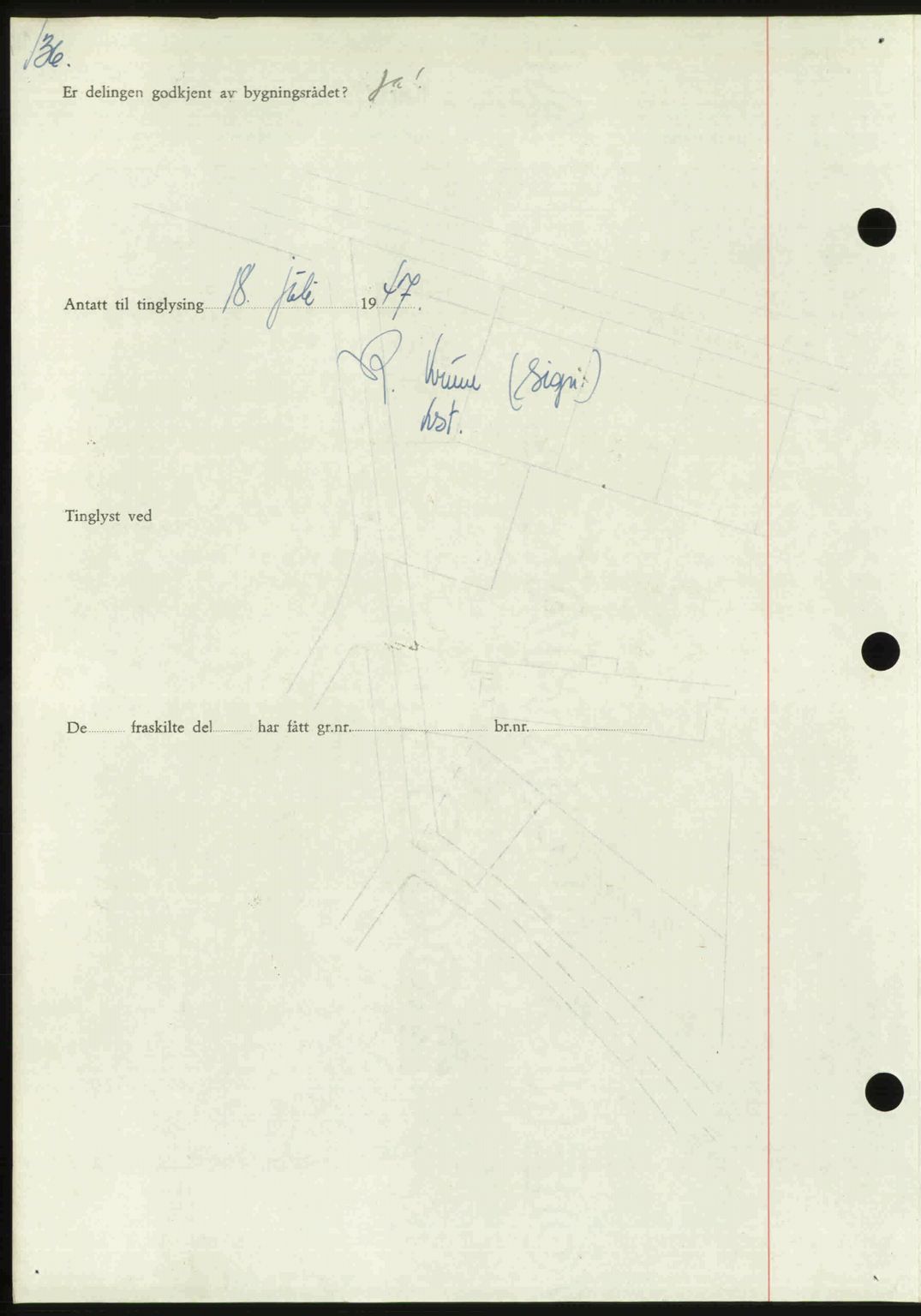 Orkdal sorenskriveri, AV/SAT-A-4169/1/2/2C: Mortgage book no. A, 1947-1947, Diary no: : 898/1947