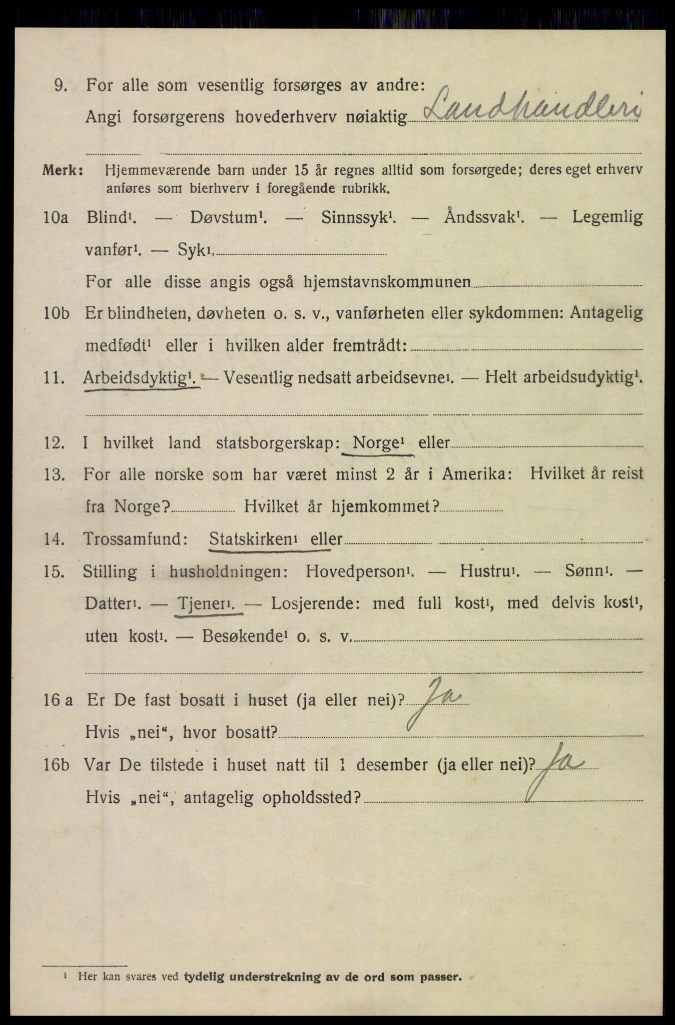 SAK, 1920 census for Øyestad, 1920, p. 7525