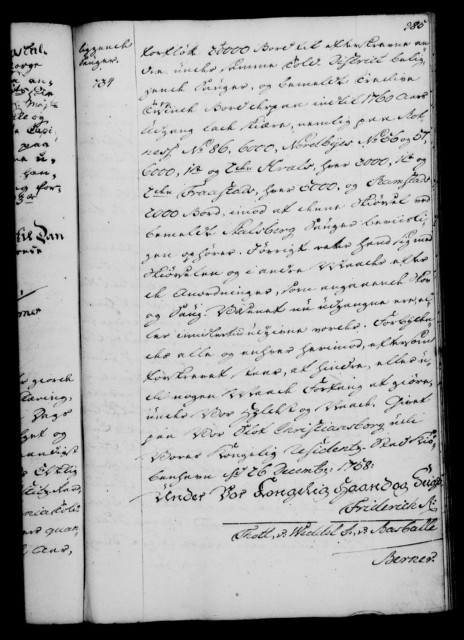 Rentekammeret, Kammerkanselliet, RA/EA-3111/G/Gg/Gga/L0006: Norsk ekspedisjonsprotokoll med register (merket RK 53.6), 1749-1759, p. 985