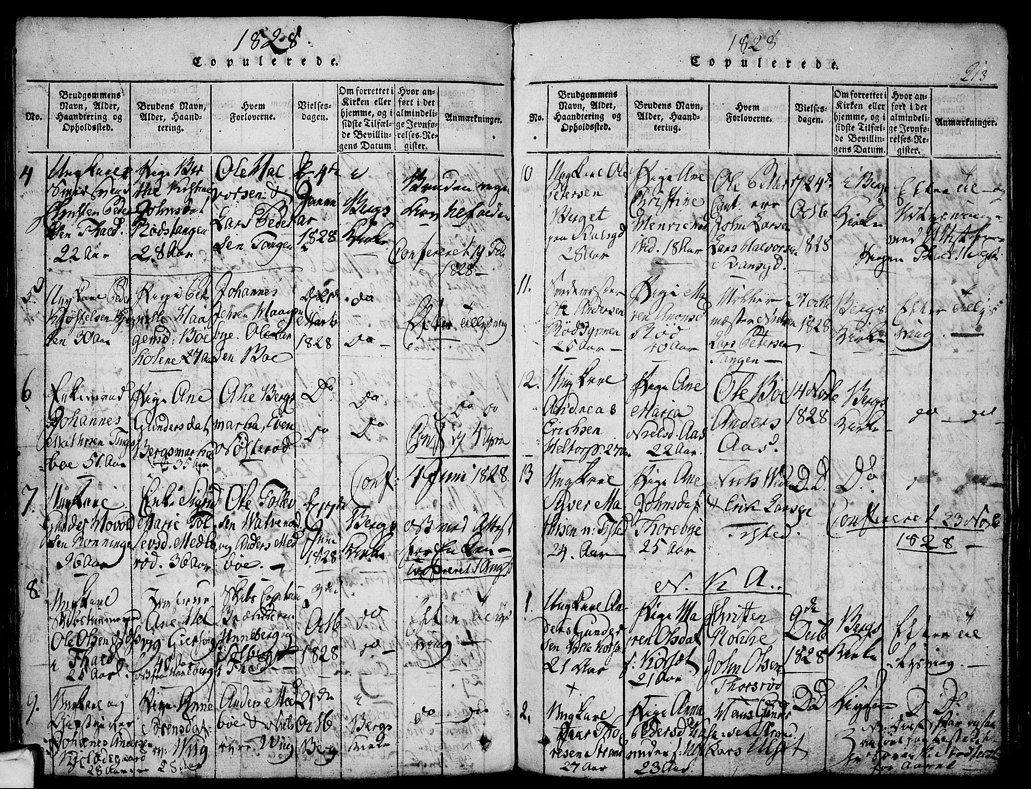 Berg prestekontor Kirkebøker, AV/SAO-A-10902/F/Fa/L0002: Parish register (official) no. I 2, 1815-1831, p. 213