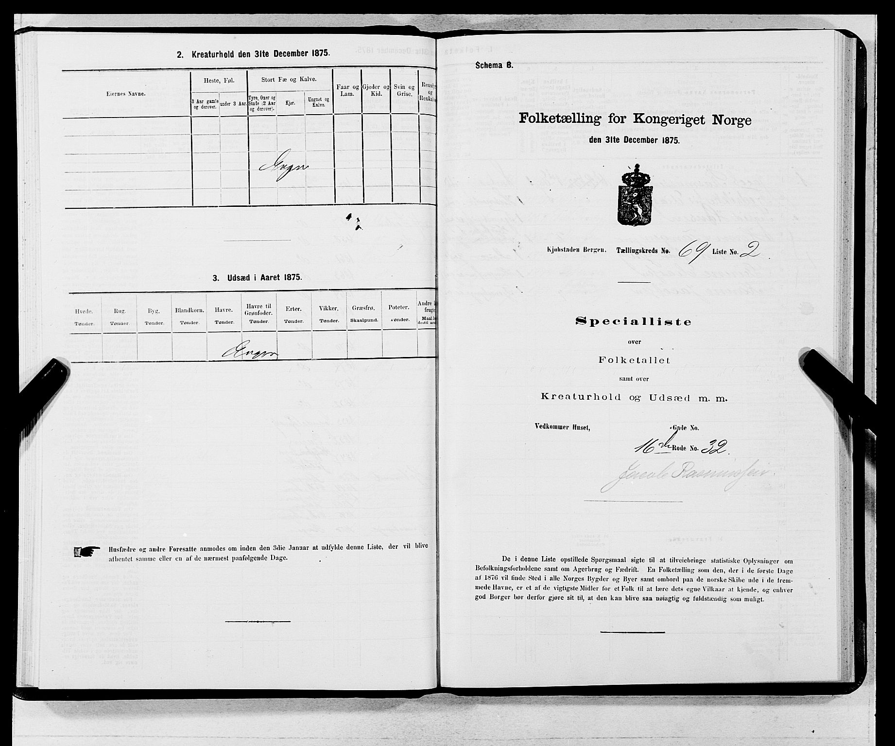 SAB, 1875 census for 1301 Bergen, 1875, p. 3658