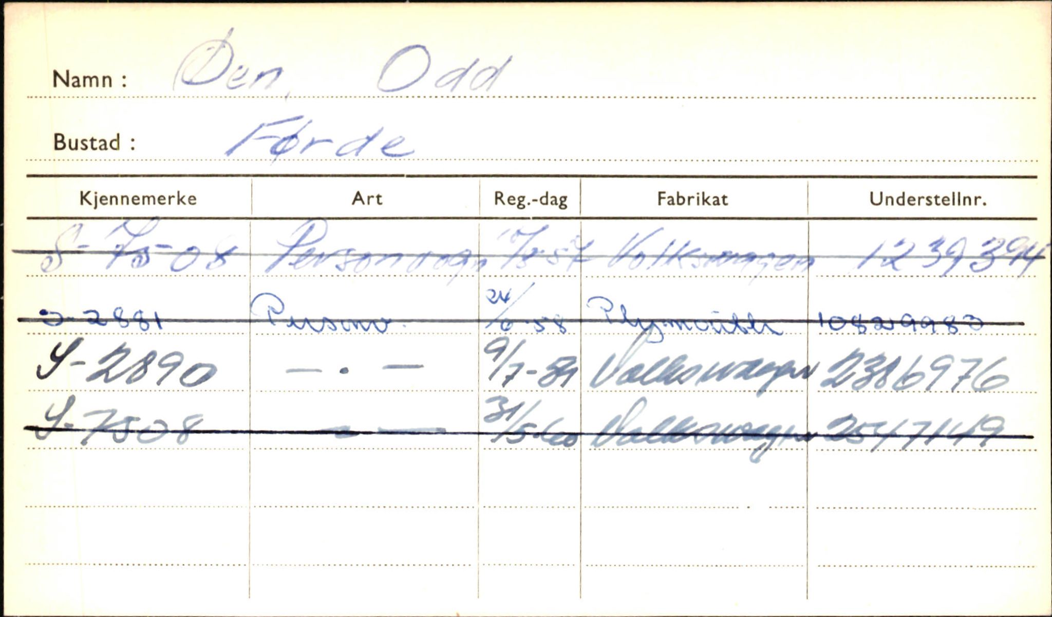 Statens vegvesen, Sogn og Fjordane vegkontor, AV/SAB-A-5301/4/F/L0002: Eigarregister Fjordane til 1.6.1961, 1930-1961, p. 661