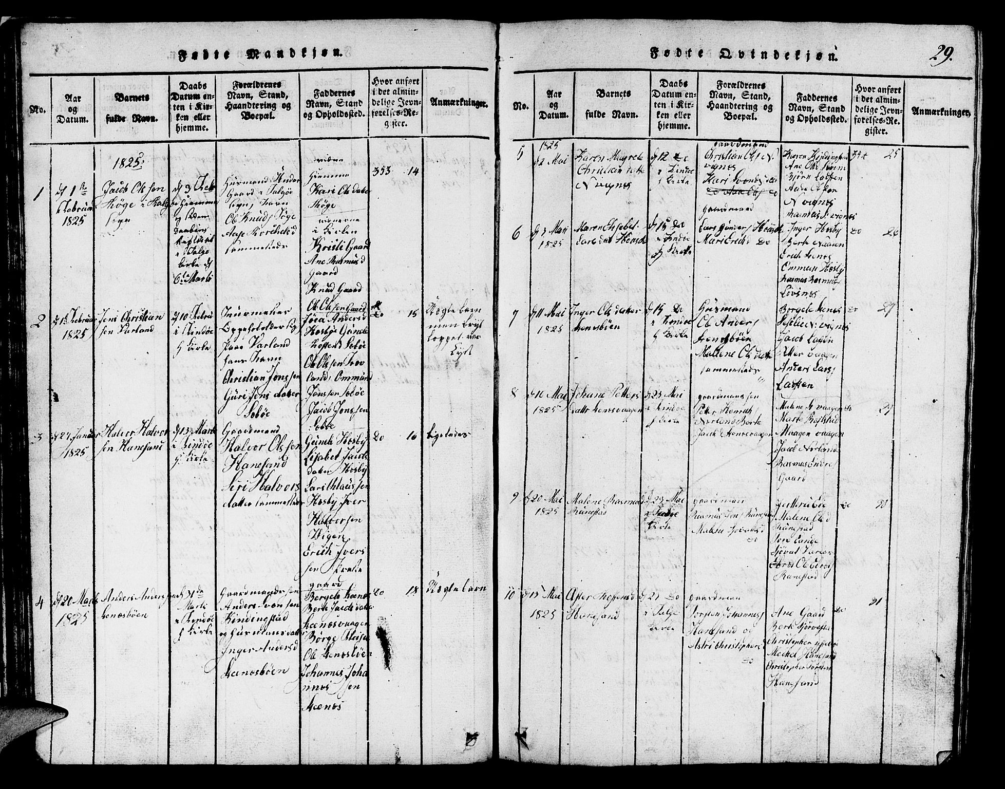 Finnøy sokneprestkontor, SAST/A-101825/H/Ha/Hab/L0001: Parish register (copy) no. B 1, 1816-1856, p. 29