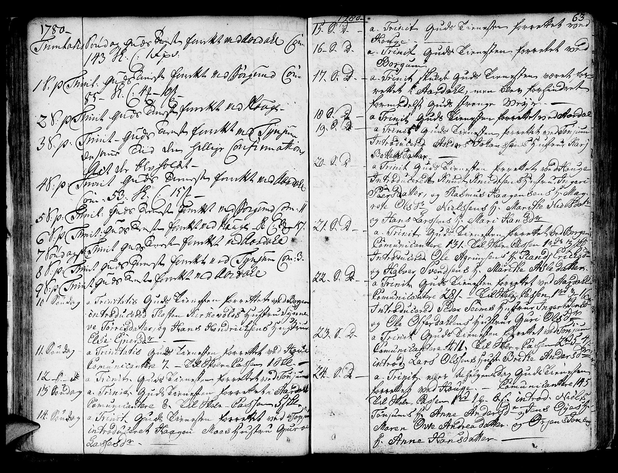 Lærdal sokneprestembete, SAB/A-81201: Parish register (official) no. A 2, 1752-1782, p. 63