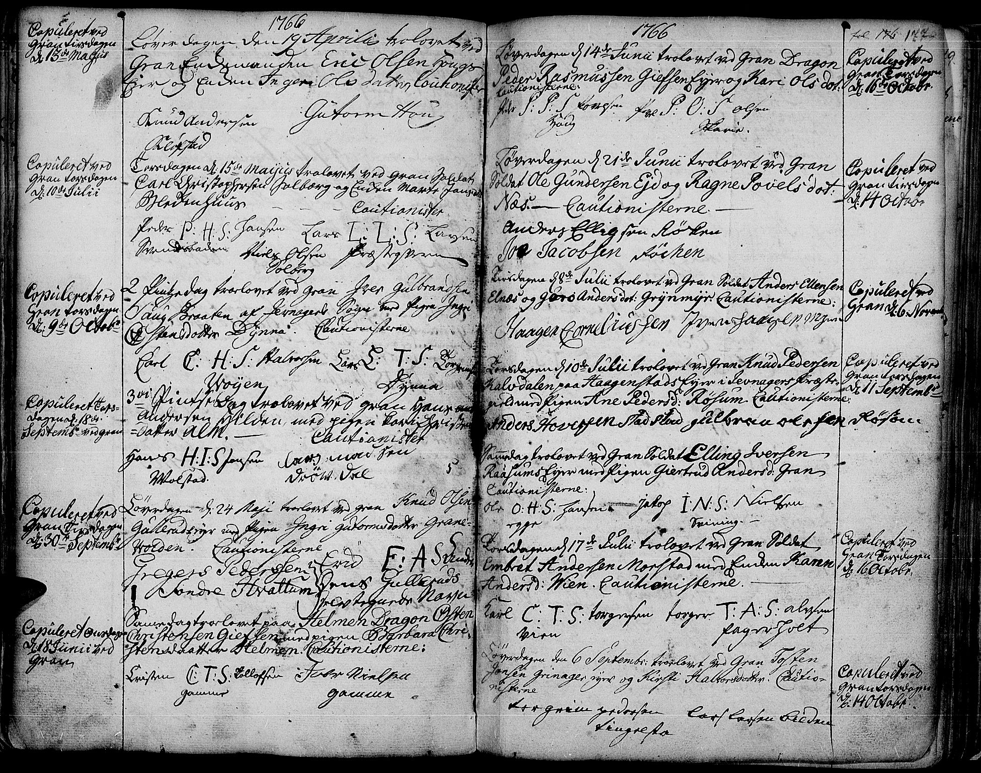 Gran prestekontor, AV/SAH-PREST-112/H/Ha/Haa/L0004: Parish register (official) no. 4, 1759-1775, p. 177