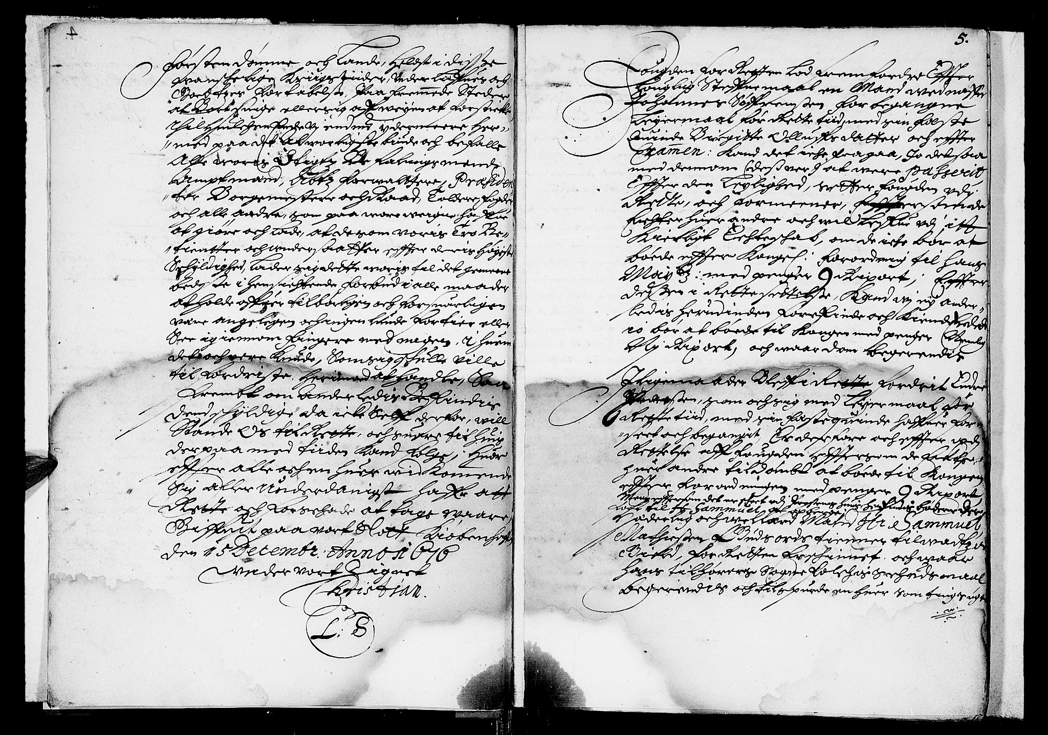 Finnmark sorenskriveri, AV/SATØ-S-0053/F/Fa/L0015: Justisprotokoller, 1677-1678, p. 4b-5a