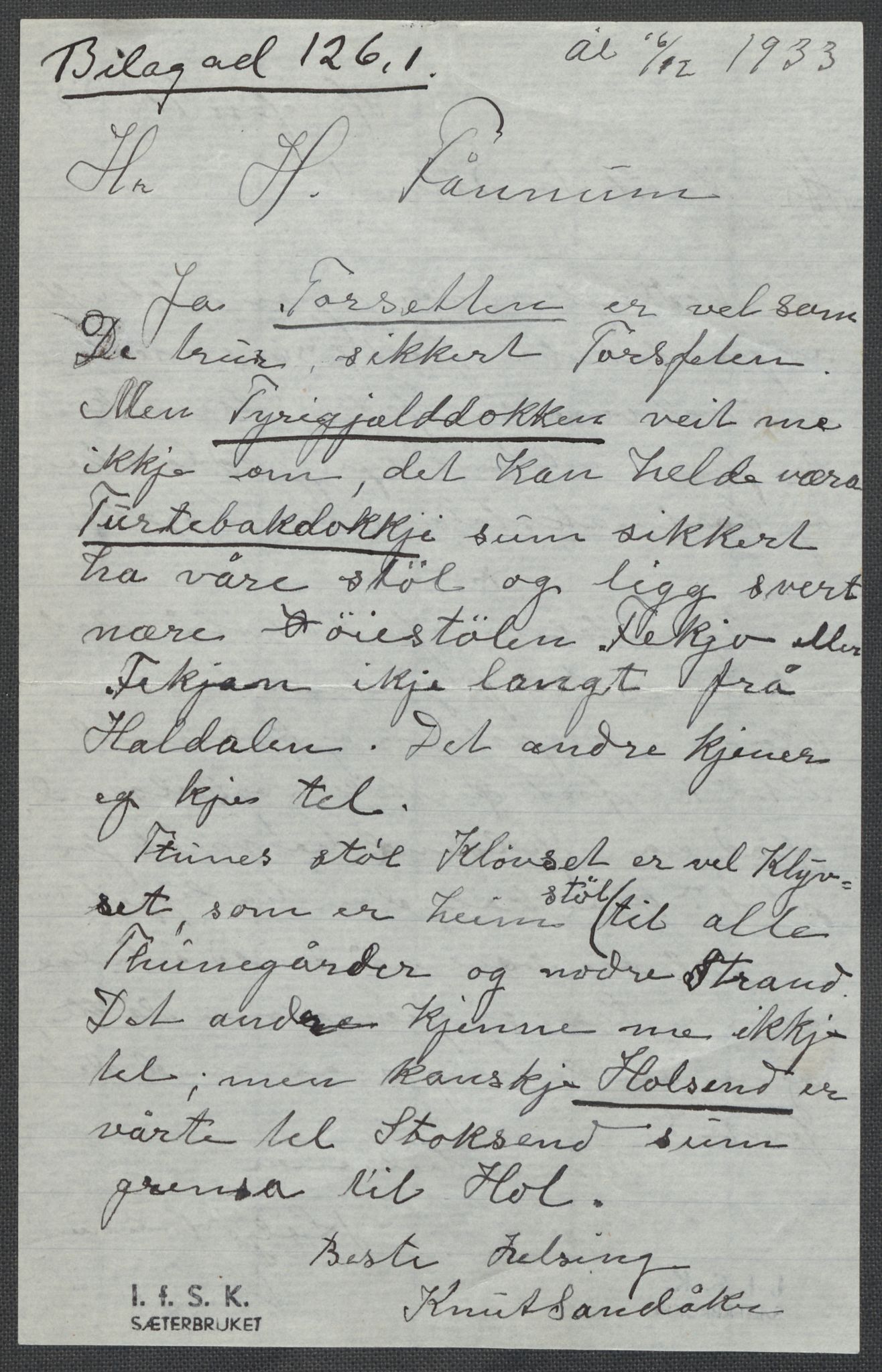 Instituttet for sammenlignende kulturforskning, AV/RA-PA-0424/F/Fc/L0006/0001: Eske B6: / Buskerud (perm XIII), 1934-1936