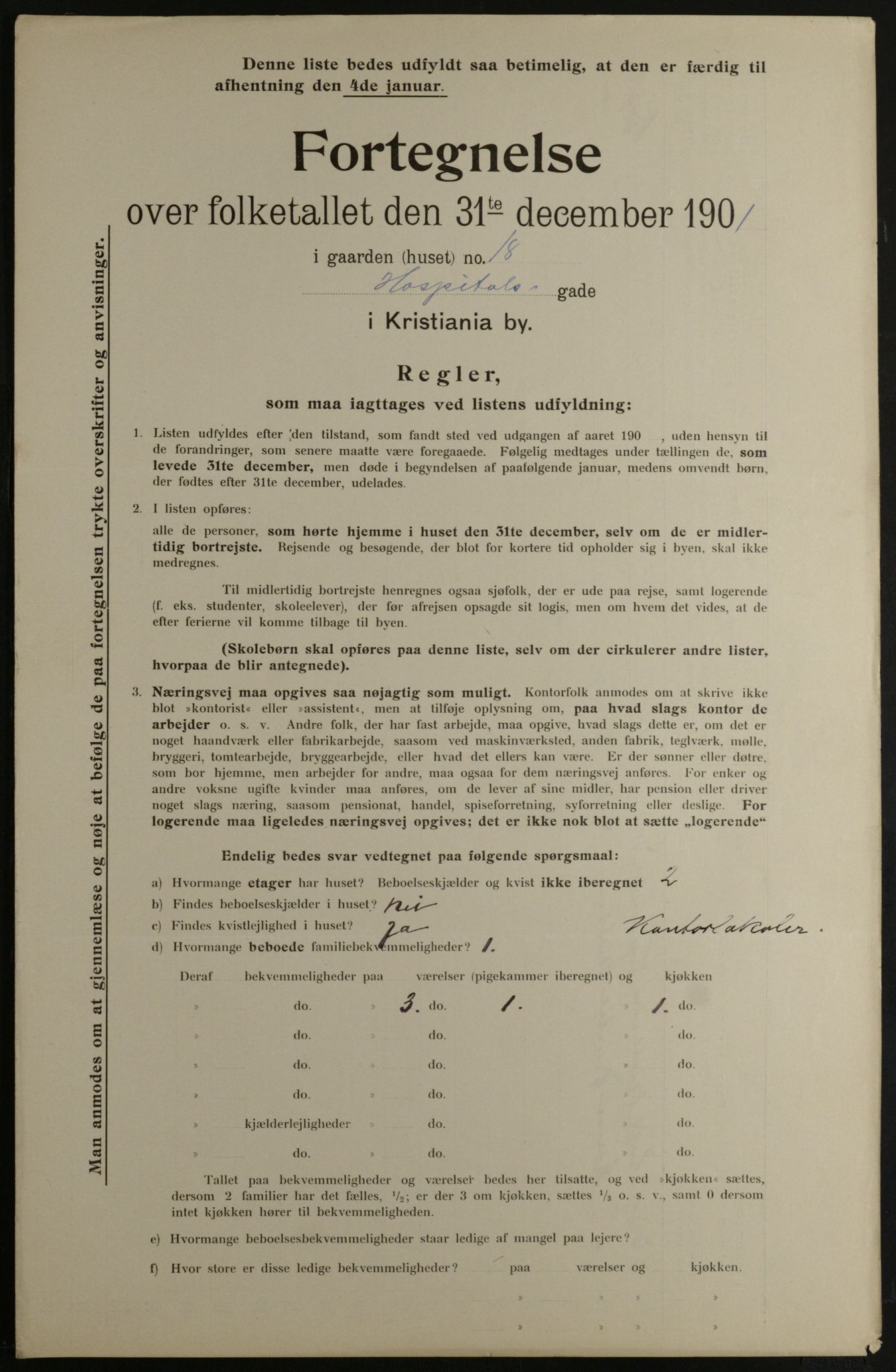 OBA, Municipal Census 1901 for Kristiania, 1901, p. 6549