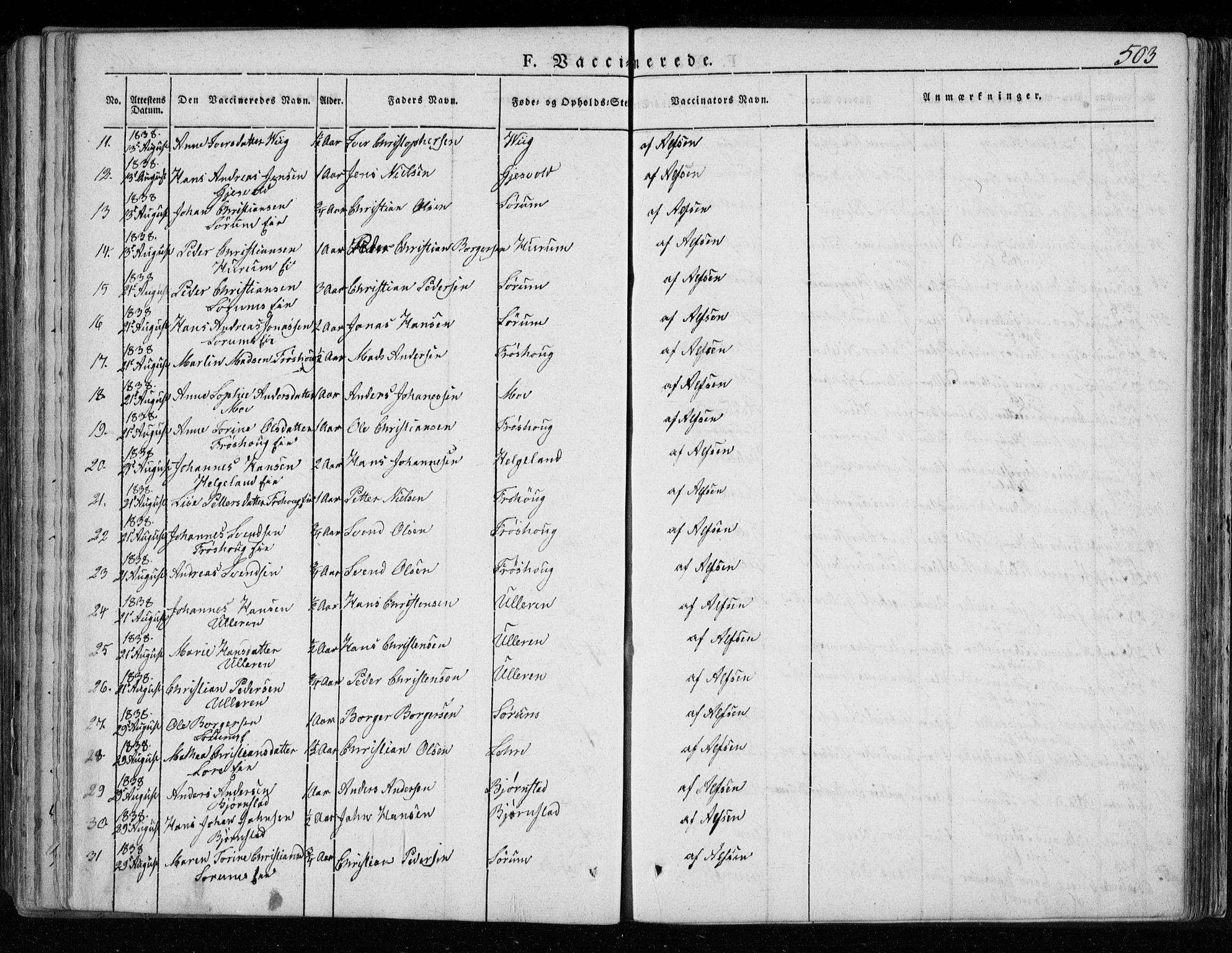 Hole kirkebøker, SAKO/A-228/F/Fa/L0005: Parish register (official) no. I 5, 1833-1851, p. 503