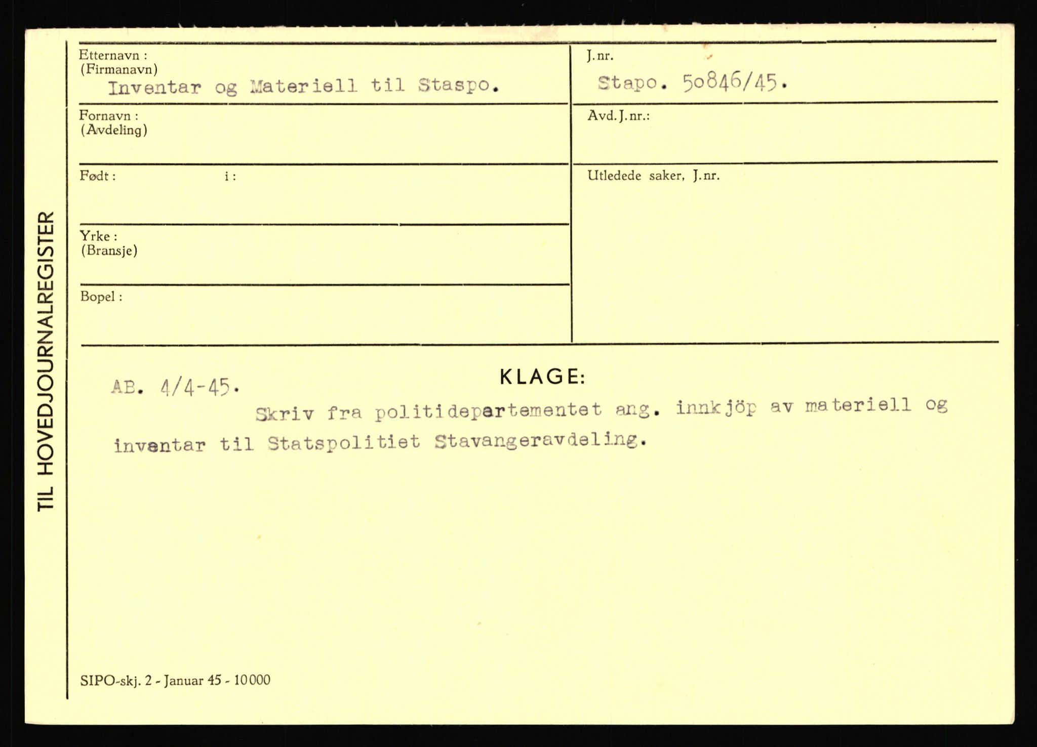 Statspolitiet - Hovedkontoret / Osloavdelingen, AV/RA-S-1329/C/Ca/L0007: Hol - Joelsen, 1943-1945, p. 2450