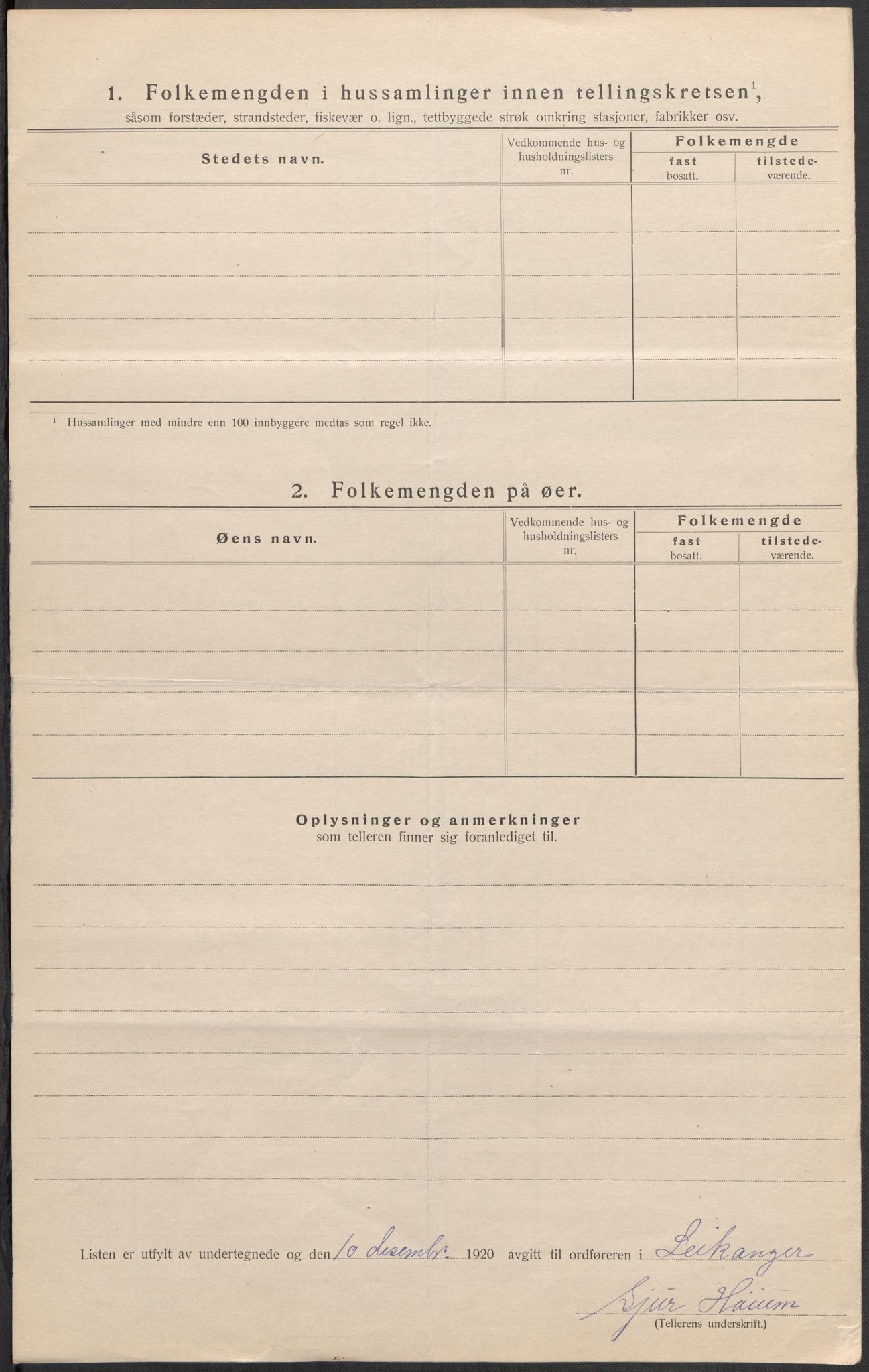 SAB, 1920 census for Leikanger, 1920, p. 24