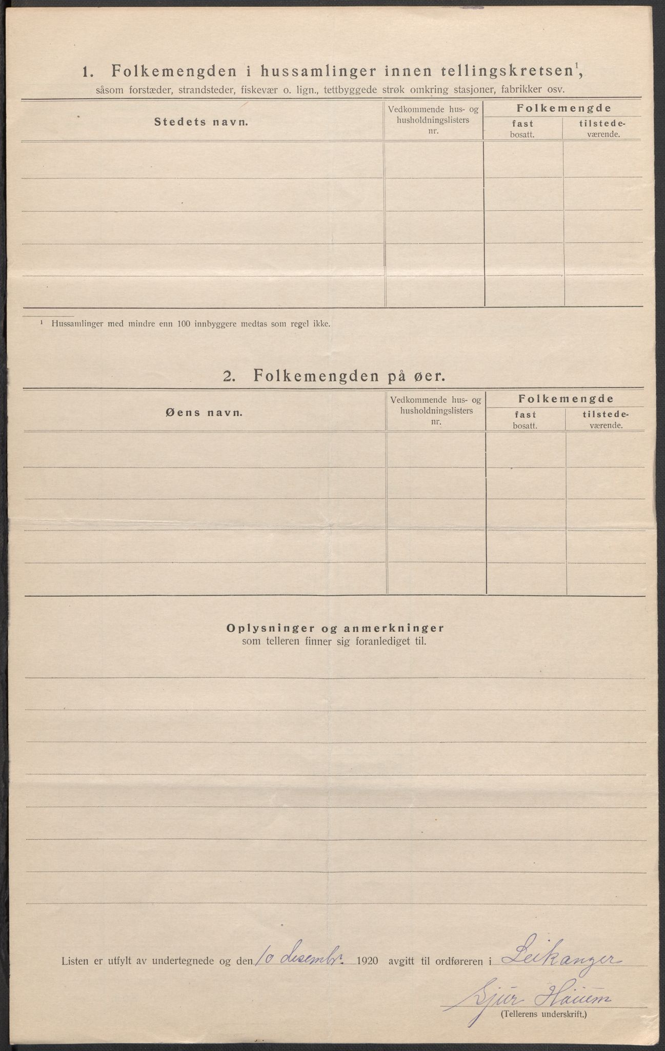 SAB, 1920 census for Leikanger, 1920, p. 24