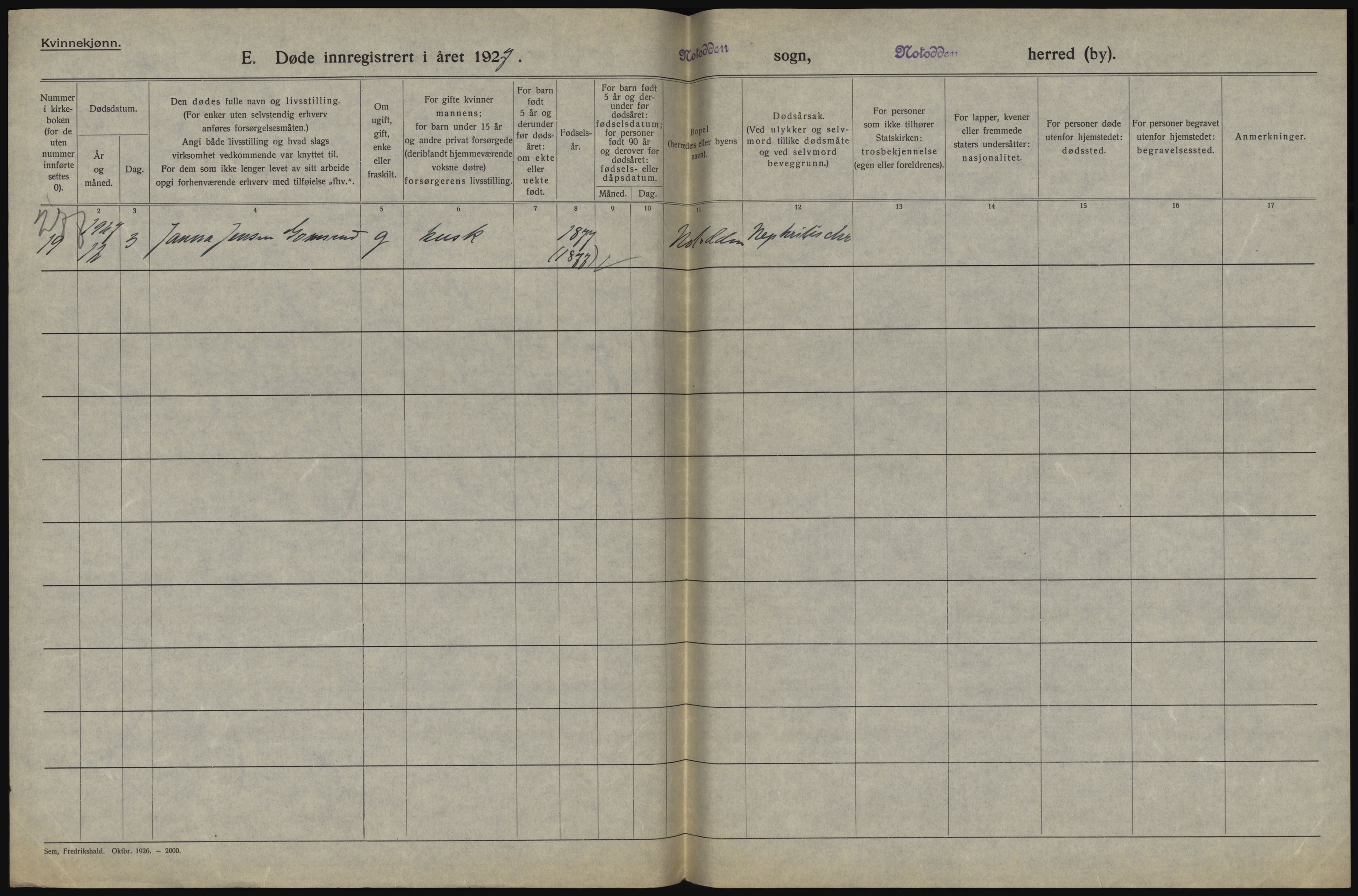 Statistisk sentralbyrå, Sosiodemografiske emner, Befolkning, AV/RA-S-2228/D/Df/Dfc/Dfcg/L0020: Telemark fylke: Gifte, døde. Bygder og byer., 1927, p. 292