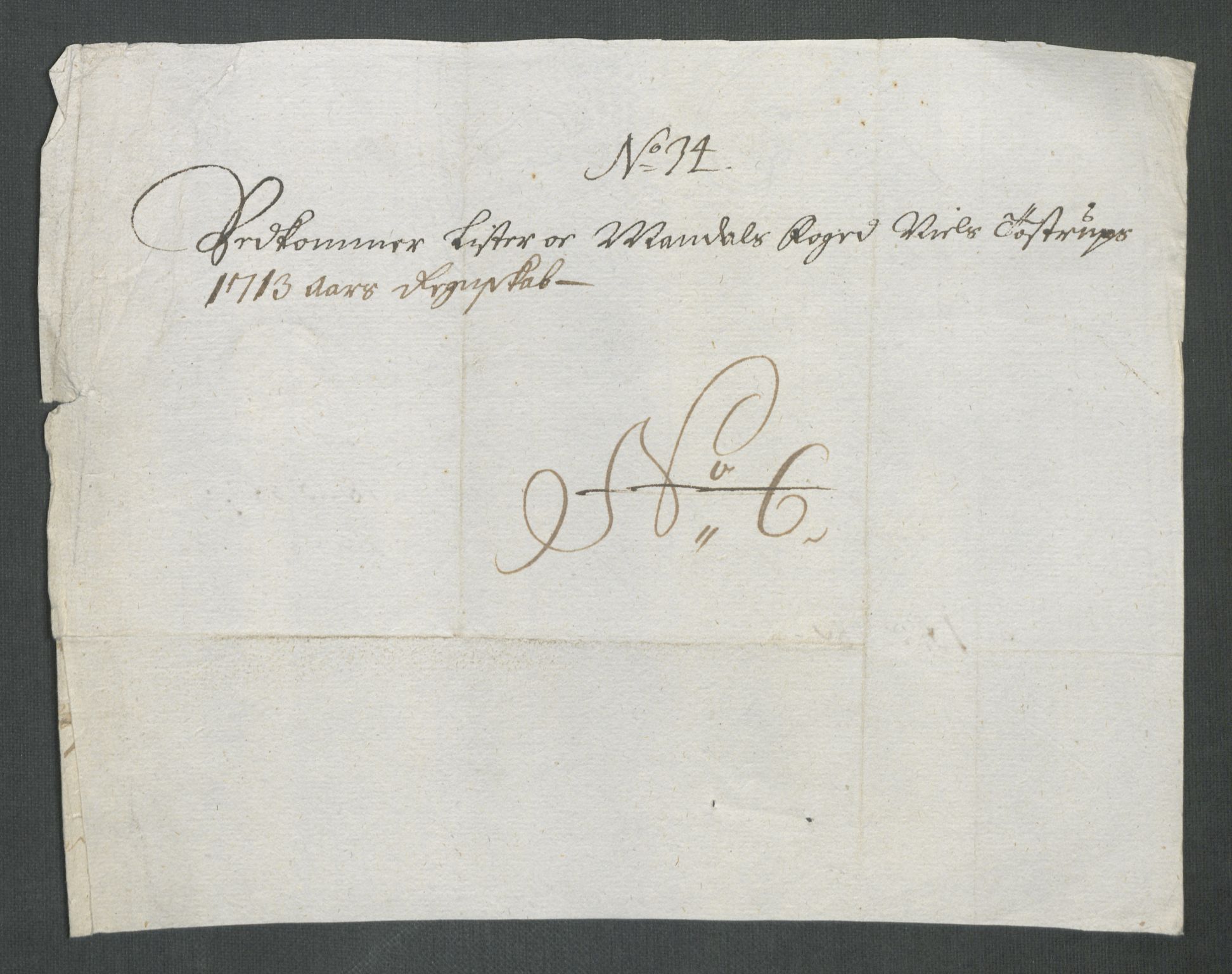 Rentekammeret inntil 1814, Reviderte regnskaper, Fogderegnskap, RA/EA-4092/R43/L2556: Fogderegnskap Lista og Mandal, 1713, p. 469