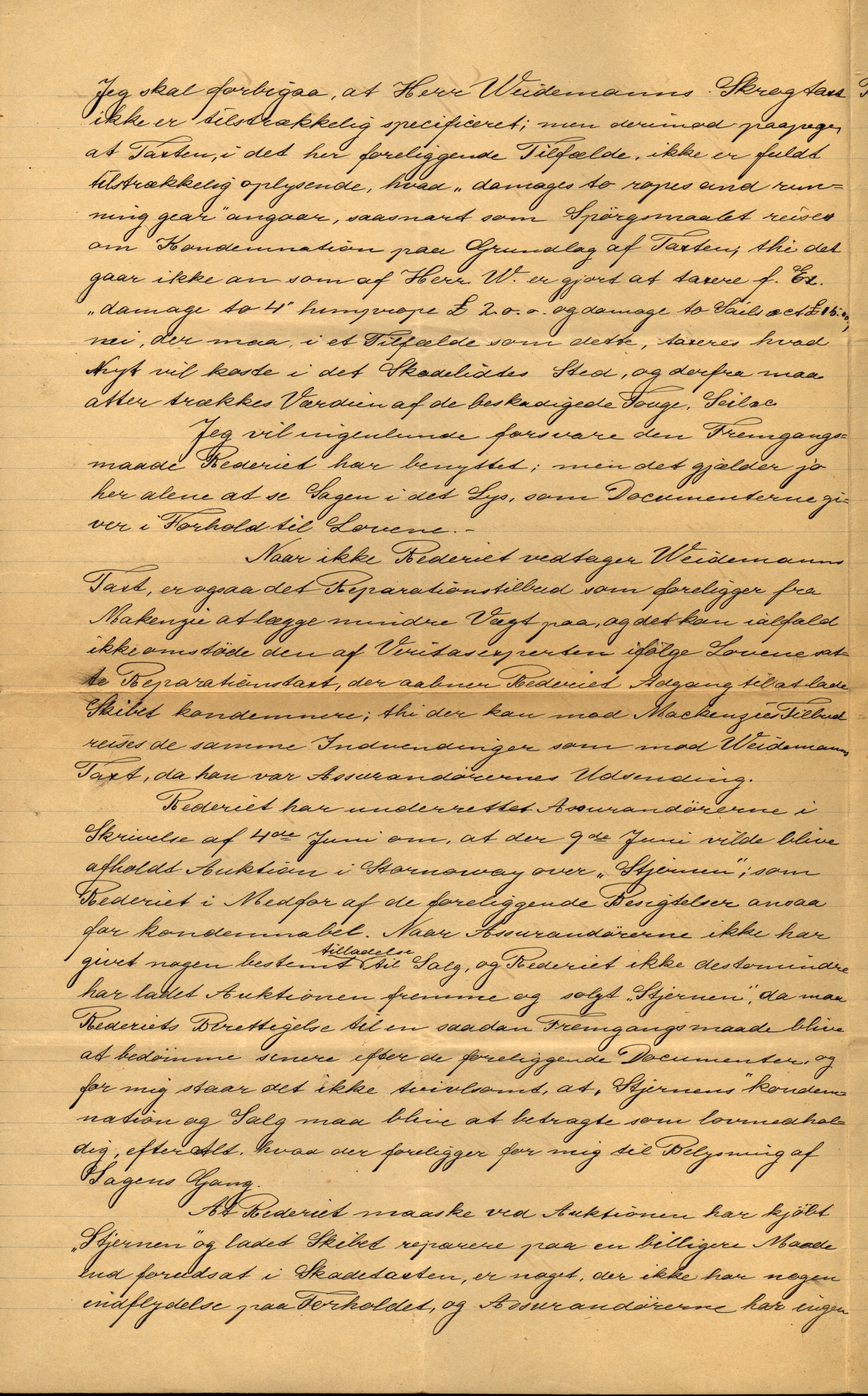 Pa 63 - Østlandske skibsassuranceforening, VEMU/A-1079/G/Ga/L0028/0005: Havaridokumenter / Tjømø, Magnolia, Caroline, Olaf, Stjernen, 1892, p. 243