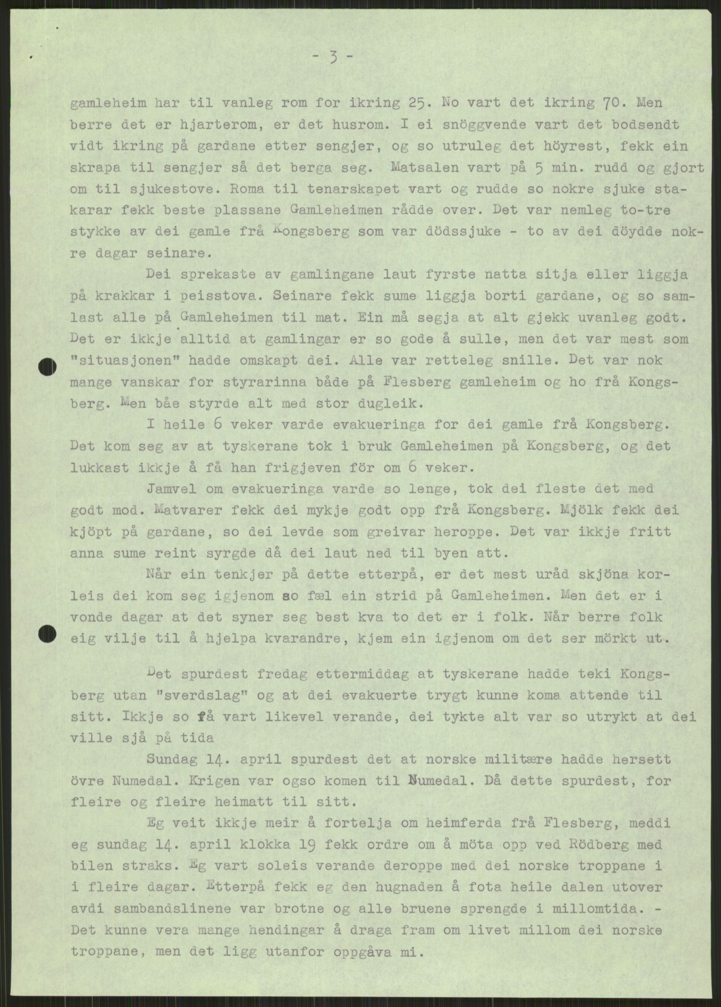 Forsvaret, Forsvarets krigshistoriske avdeling, AV/RA-RAFA-2017/Y/Ya/L0014: II-C-11-31 - Fylkesmenn.  Rapporter om krigsbegivenhetene 1940., 1940, p. 315