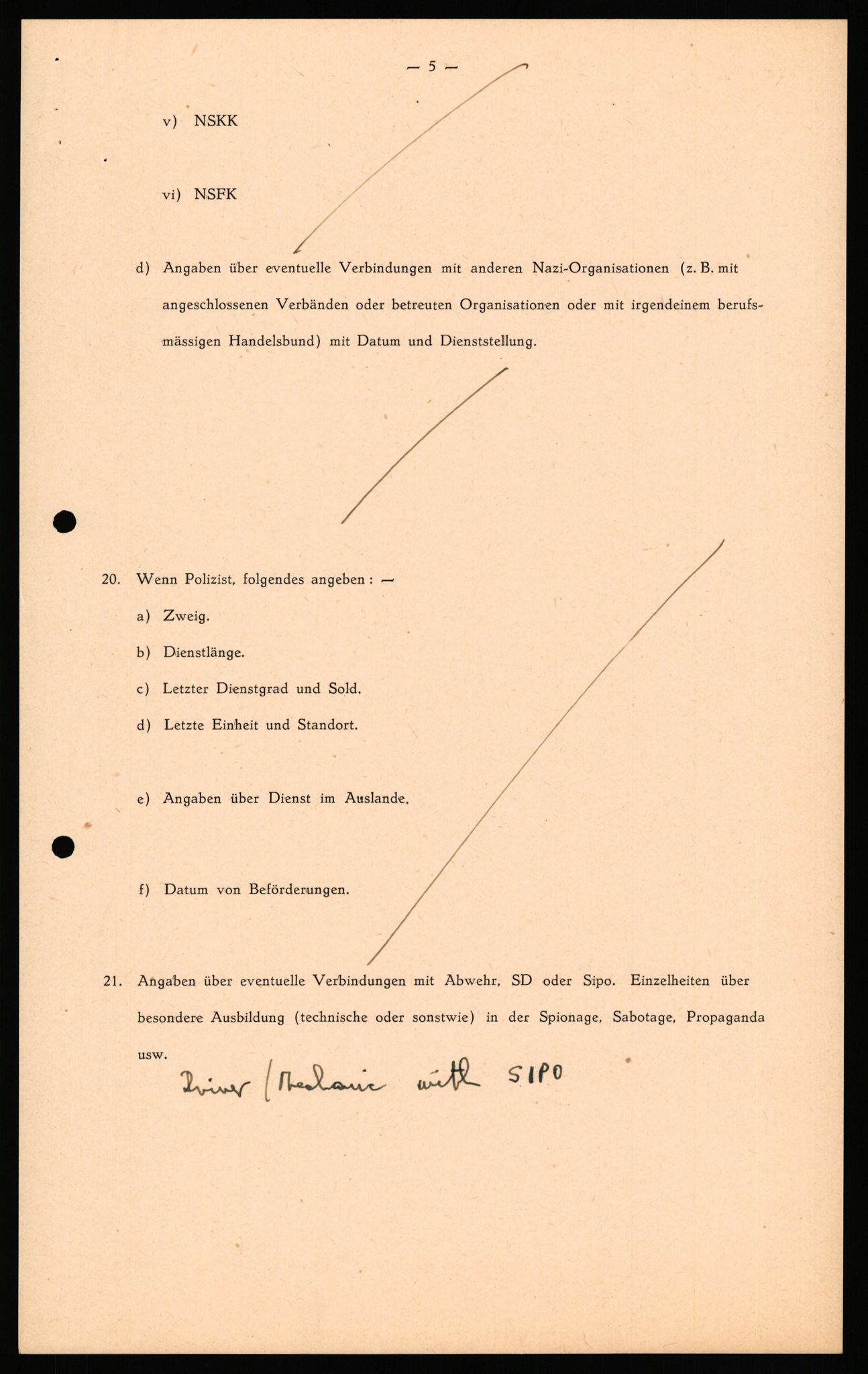 Forsvaret, Forsvarets overkommando II, RA/RAFA-3915/D/Db/L0041: CI Questionaires.  Diverse nasjonaliteter., 1945-1946, p. 85