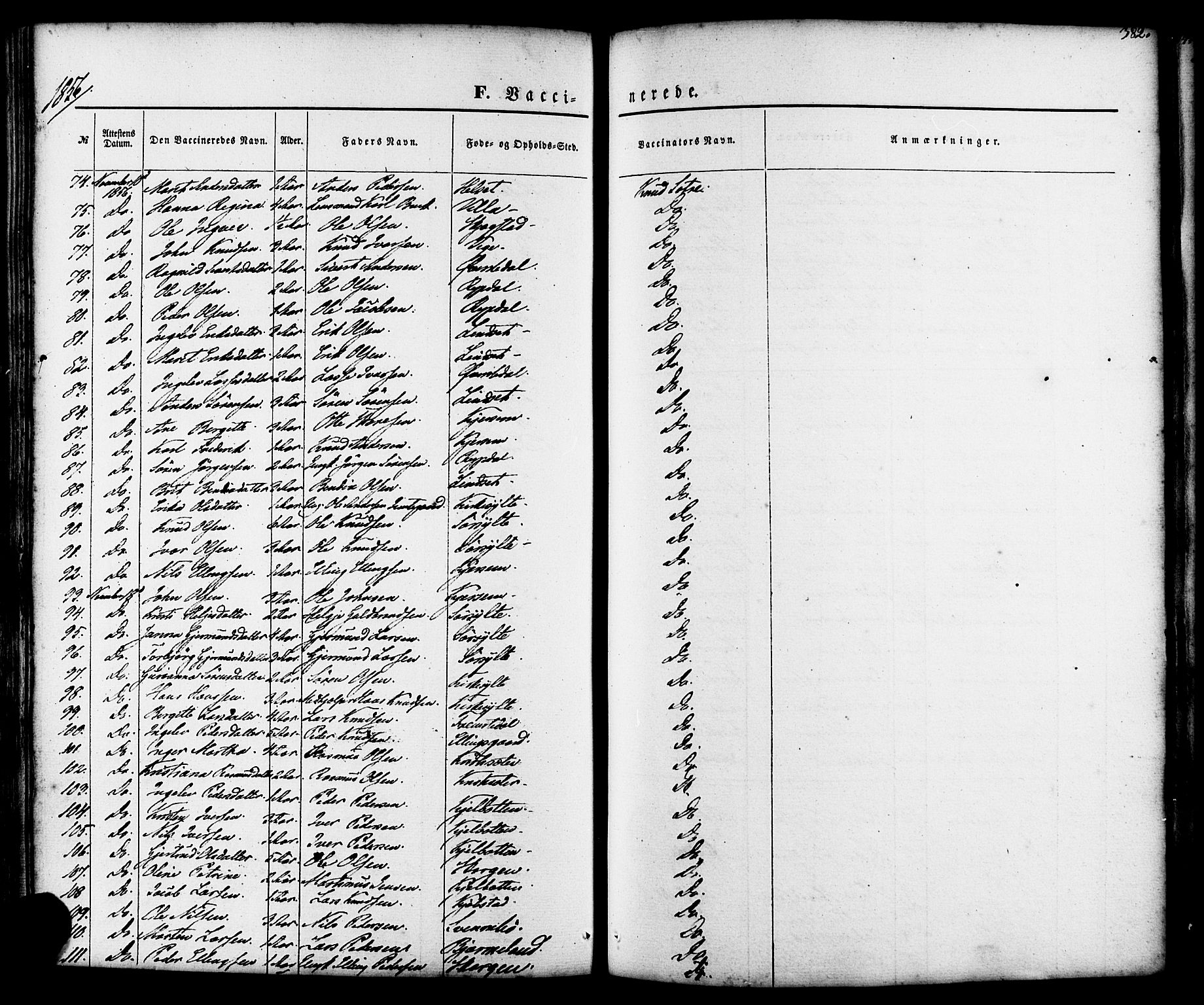 Ministerialprotokoller, klokkerbøker og fødselsregistre - Møre og Romsdal, AV/SAT-A-1454/539/L0529: Parish register (official) no. 539A02, 1848-1872, p. 382