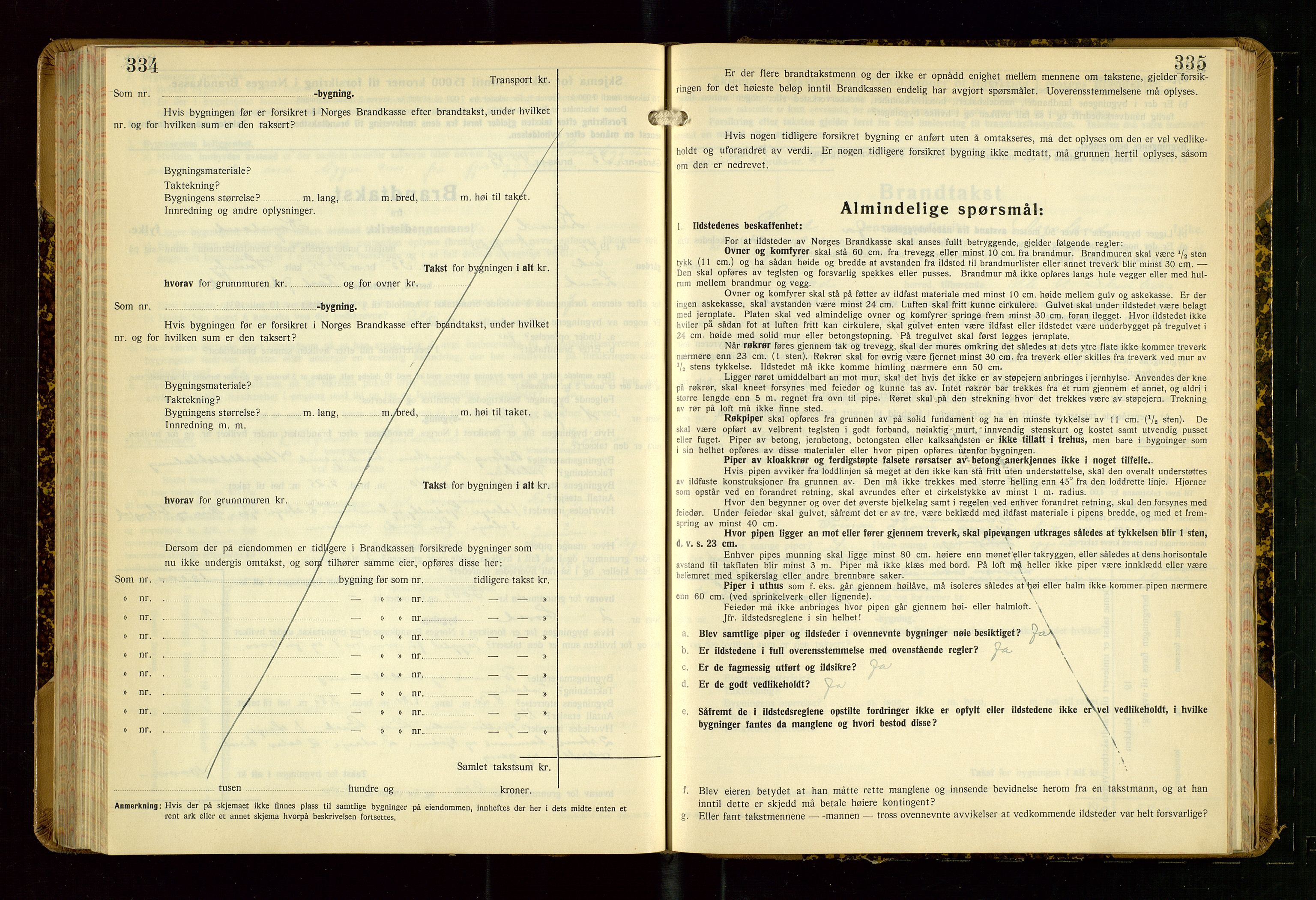 Lund lensmannskontor, AV/SAST-A-100303/Gob/L0006: "Brandtakstprotokoll", 1938-1951, p. 334-335