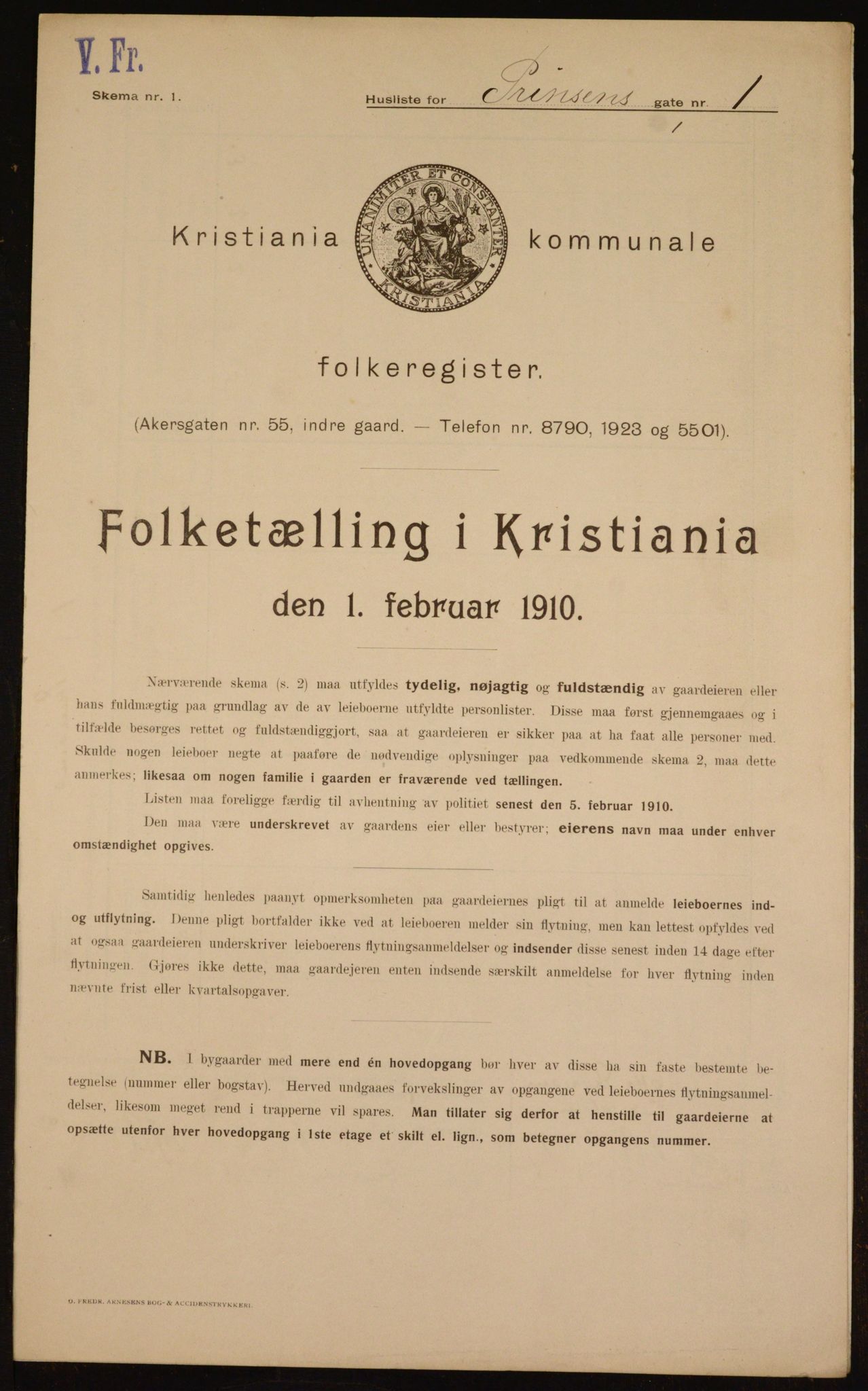 OBA, Municipal Census 1910 for Kristiania, 1910, p. 77653