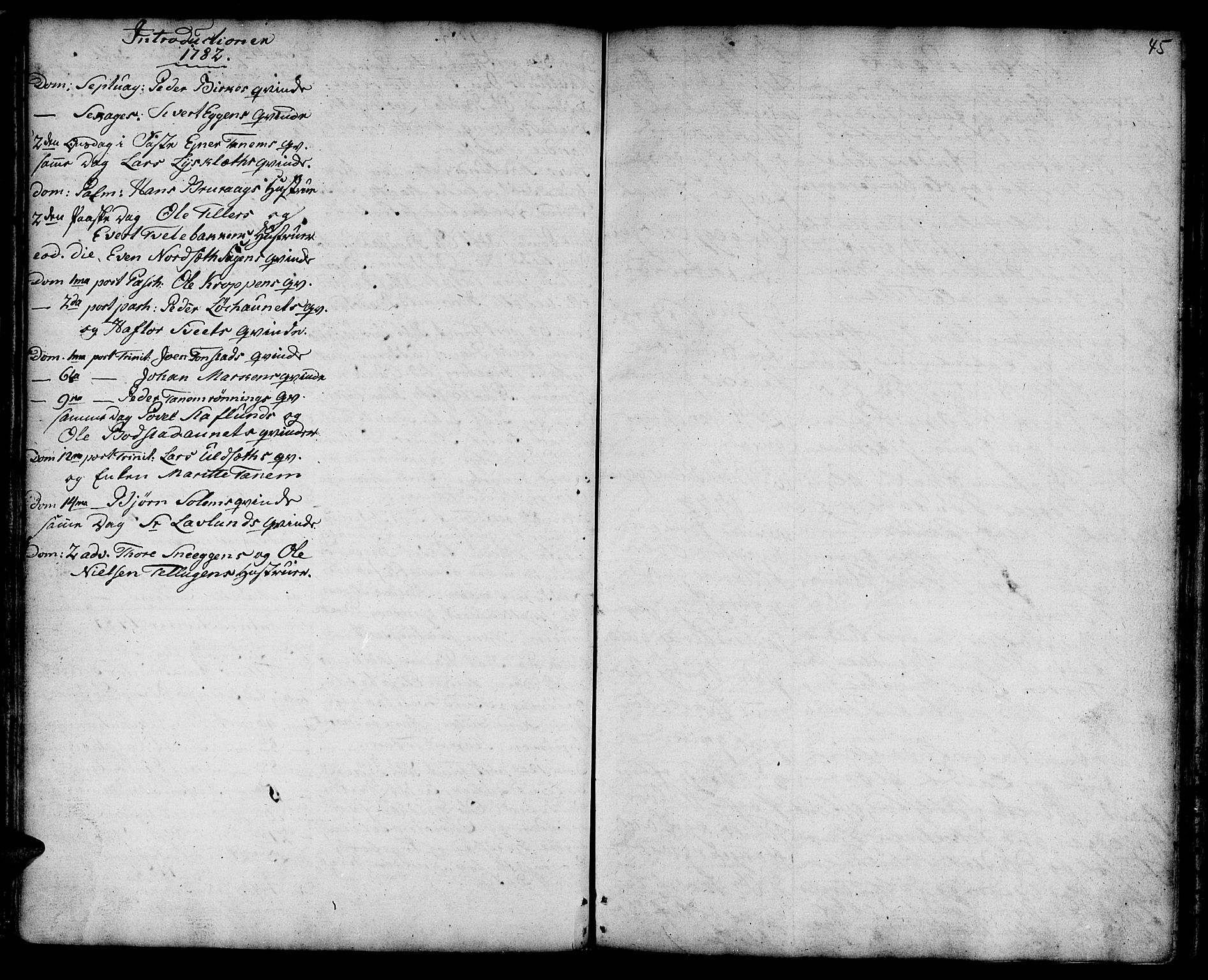 Ministerialprotokoller, klokkerbøker og fødselsregistre - Sør-Trøndelag, SAT/A-1456/618/L0437: Parish register (official) no. 618A02, 1749-1782, p. 45