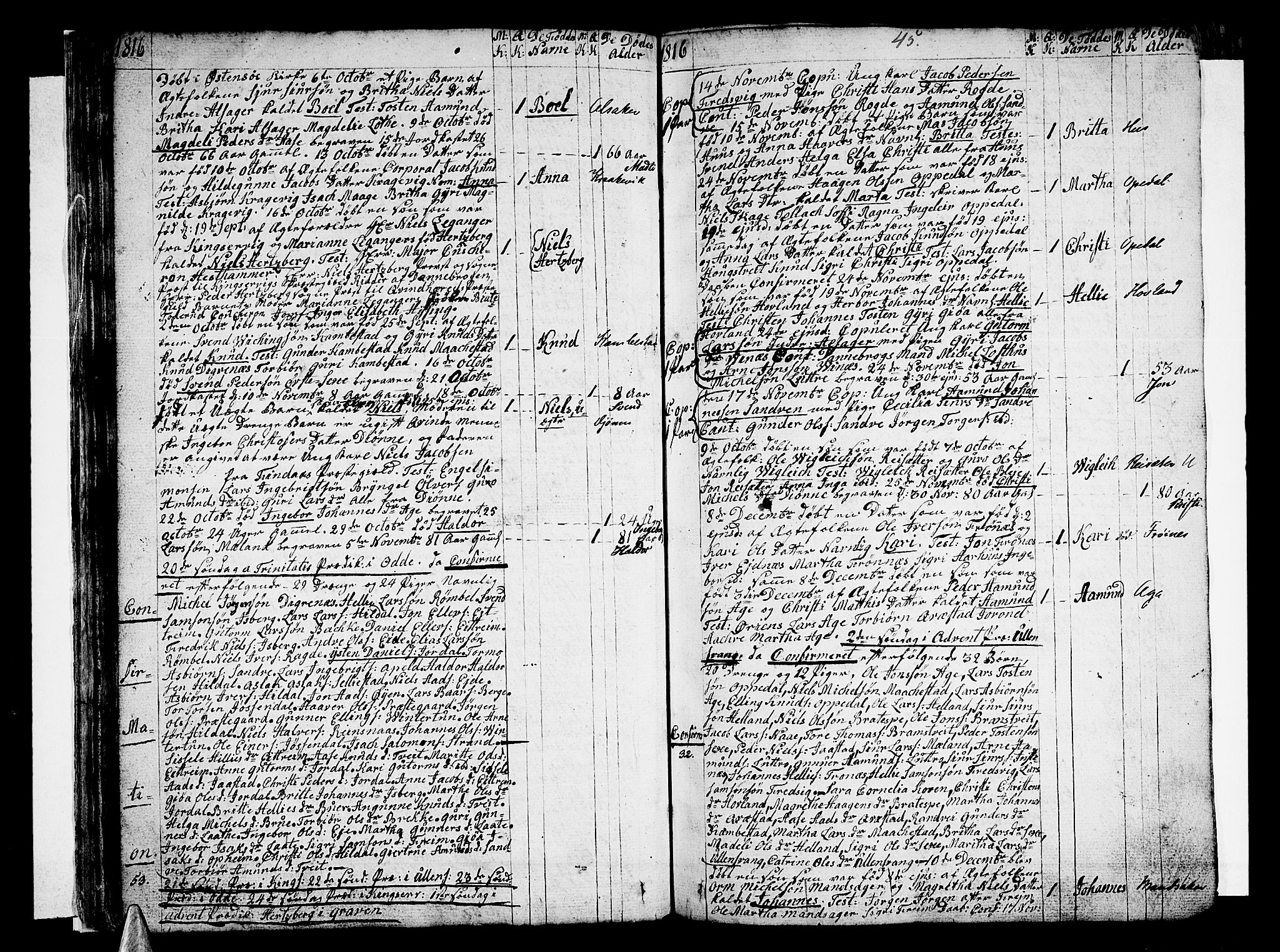 Ullensvang sokneprestembete, AV/SAB-A-78701/H/Haa: Parish register (official) no. A 8, 1804-1835, p. 45