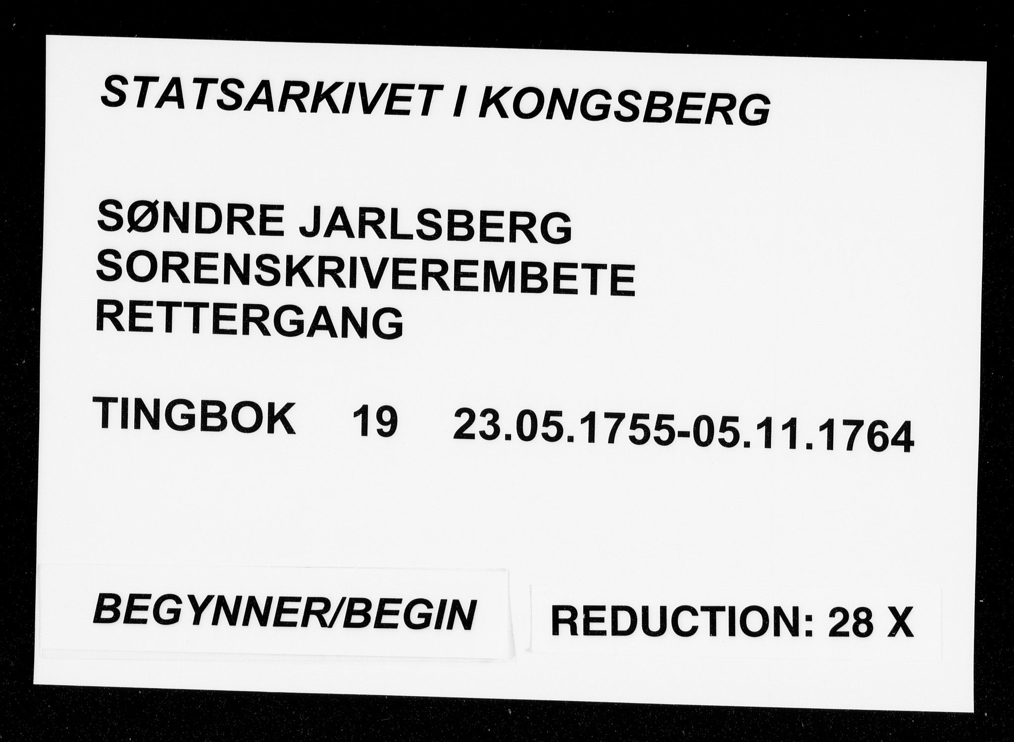 Søndre Jarlsberg sorenskriveri, SAKO/A-129/F/Fa/L0019: Tingbok, 1755-1764