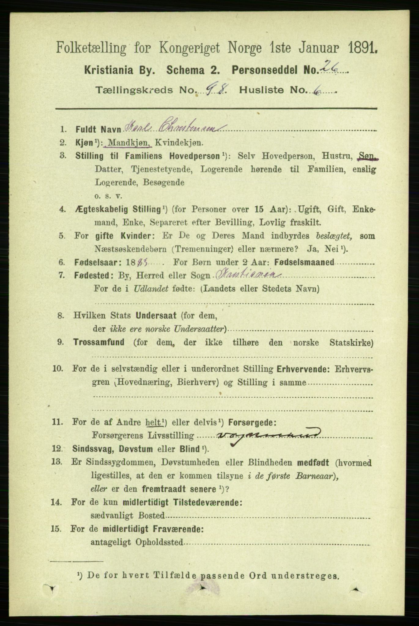 RA, 1891 census for 0301 Kristiania, 1891, p. 47860