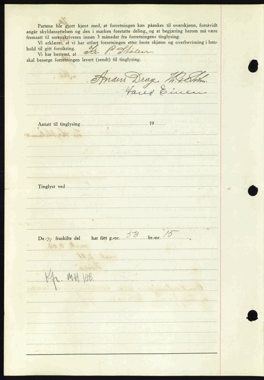 Nordmøre sorenskriveri, AV/SAT-A-4132/1/2/2Ca: Mortgage book no. A91, 1941-1942, Diary no: : 1963/1941