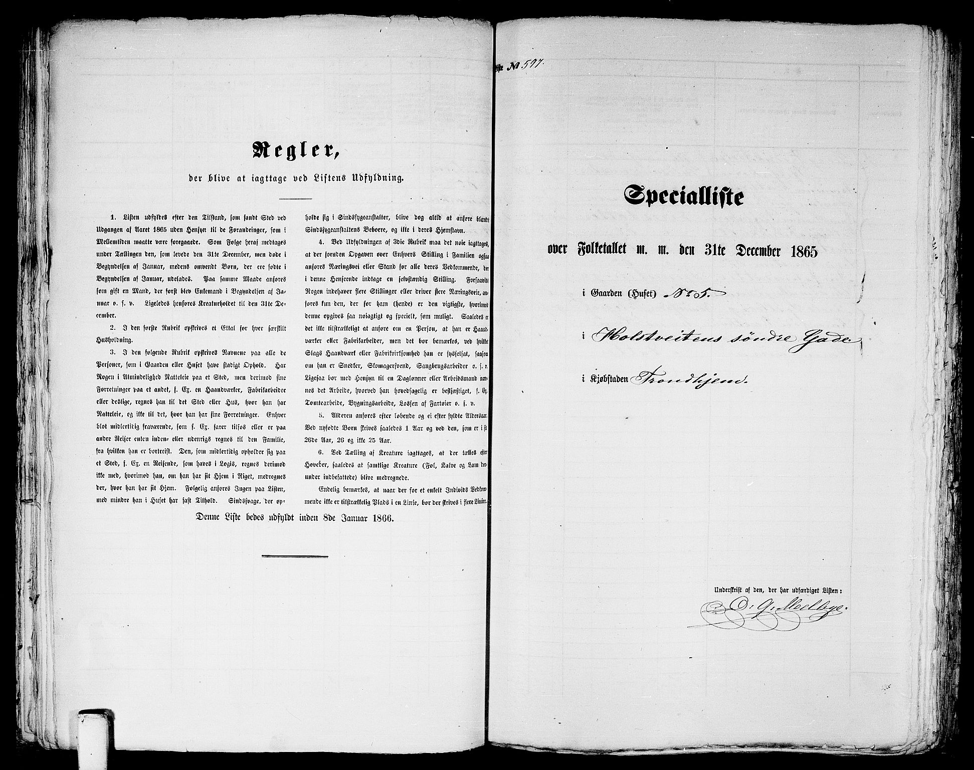 RA, 1865 census for Trondheim, 1865, p. 1242