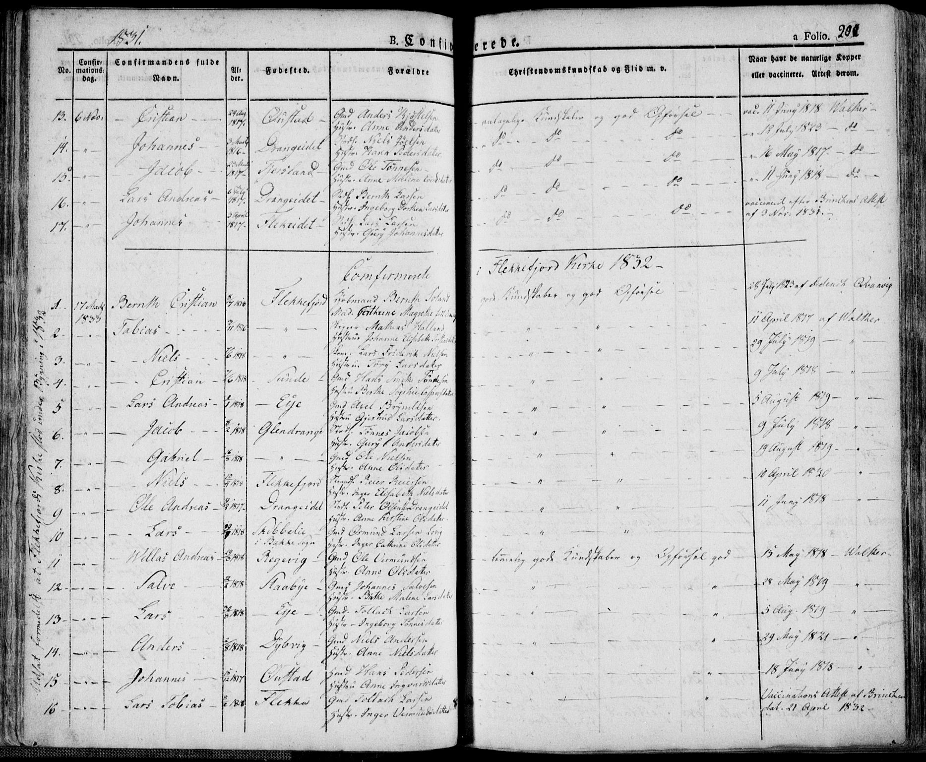 Flekkefjord sokneprestkontor, AV/SAK-1111-0012/F/Fa/Fac/L0003: Parish register (official) no. A 3, 1826-1841, p. 202