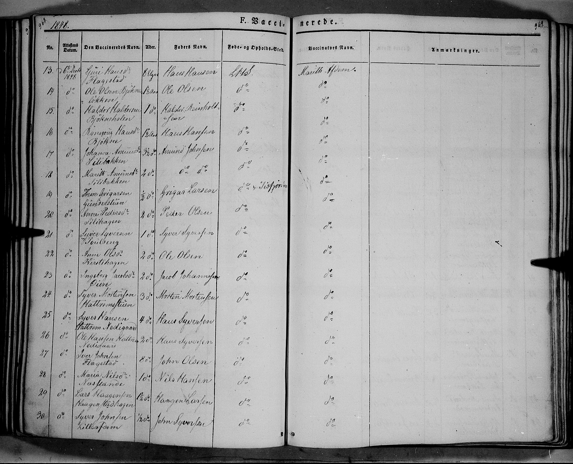 Lesja prestekontor, AV/SAH-PREST-068/H/Ha/Haa/L0006: Parish register (official) no. 6B, 1843-1854, p. 968-969