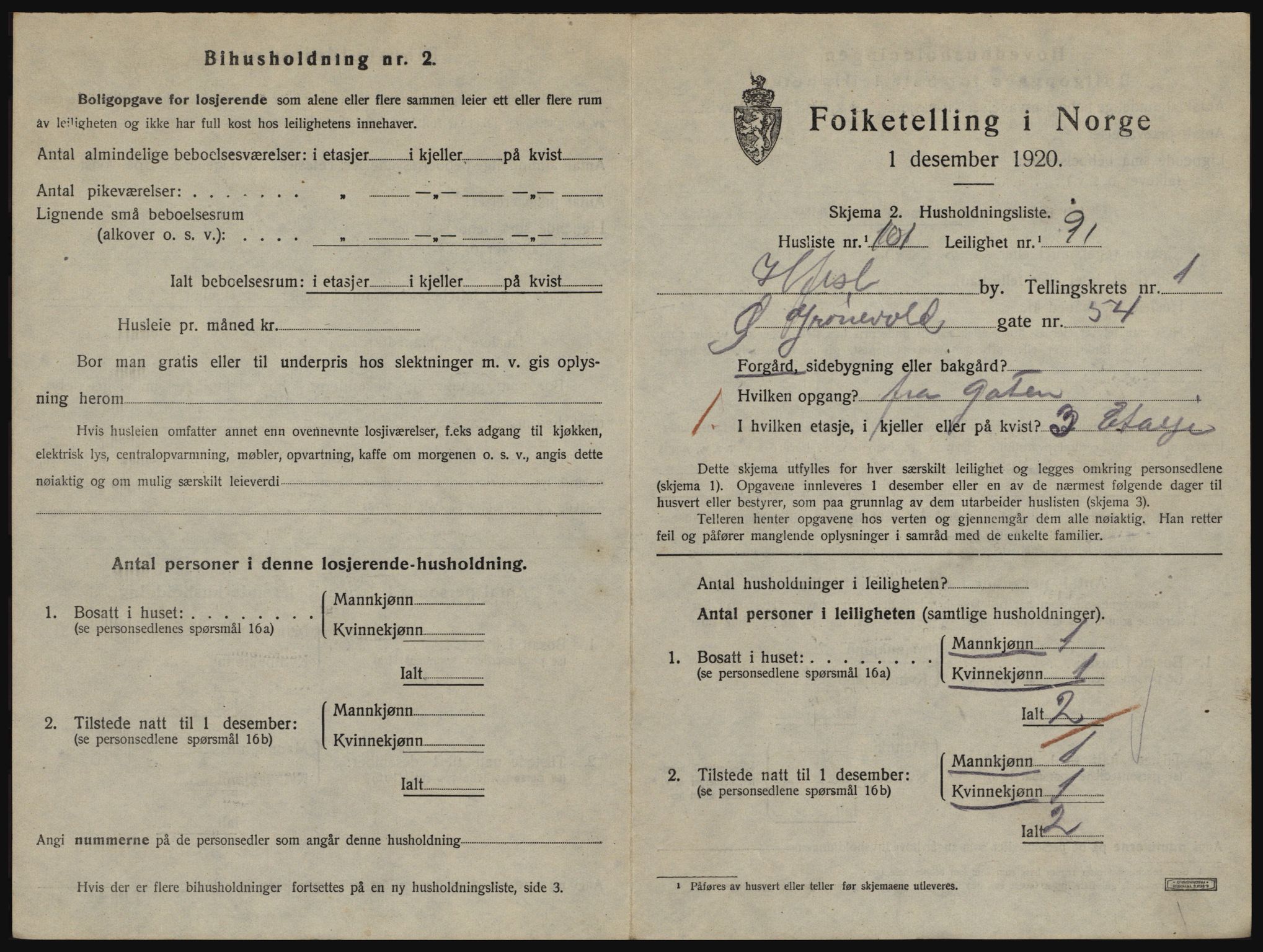 SATØ, 1920 census for Hammerfest, 1920, p. 1340