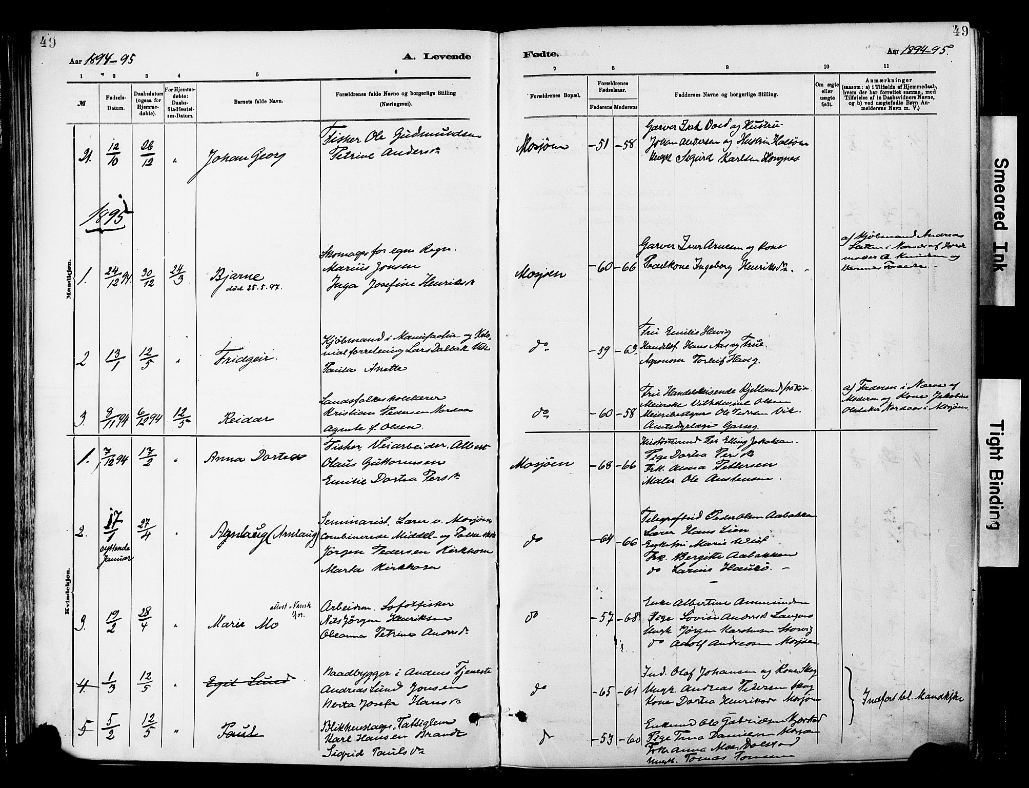Ministerialprotokoller, klokkerbøker og fødselsregistre - Nordland, SAT/A-1459/820/L0296: Parish register (official) no. 820A17, 1880-1903, p. 49