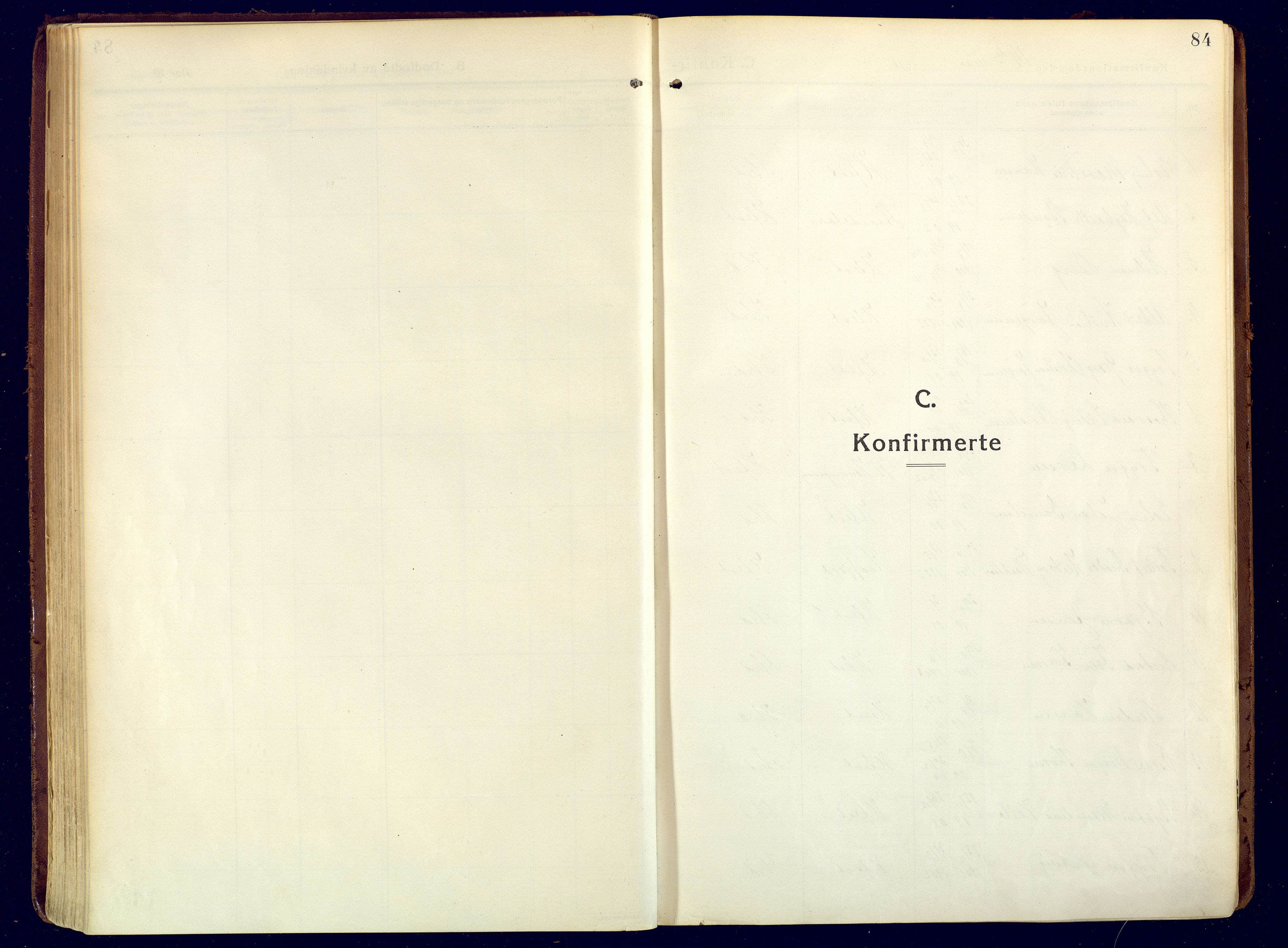 Hammerfest sokneprestkontor, AV/SATØ-S-1347/H/Ha/L0015.kirke: Parish register (official) no. 15, 1916-1923, p. 84