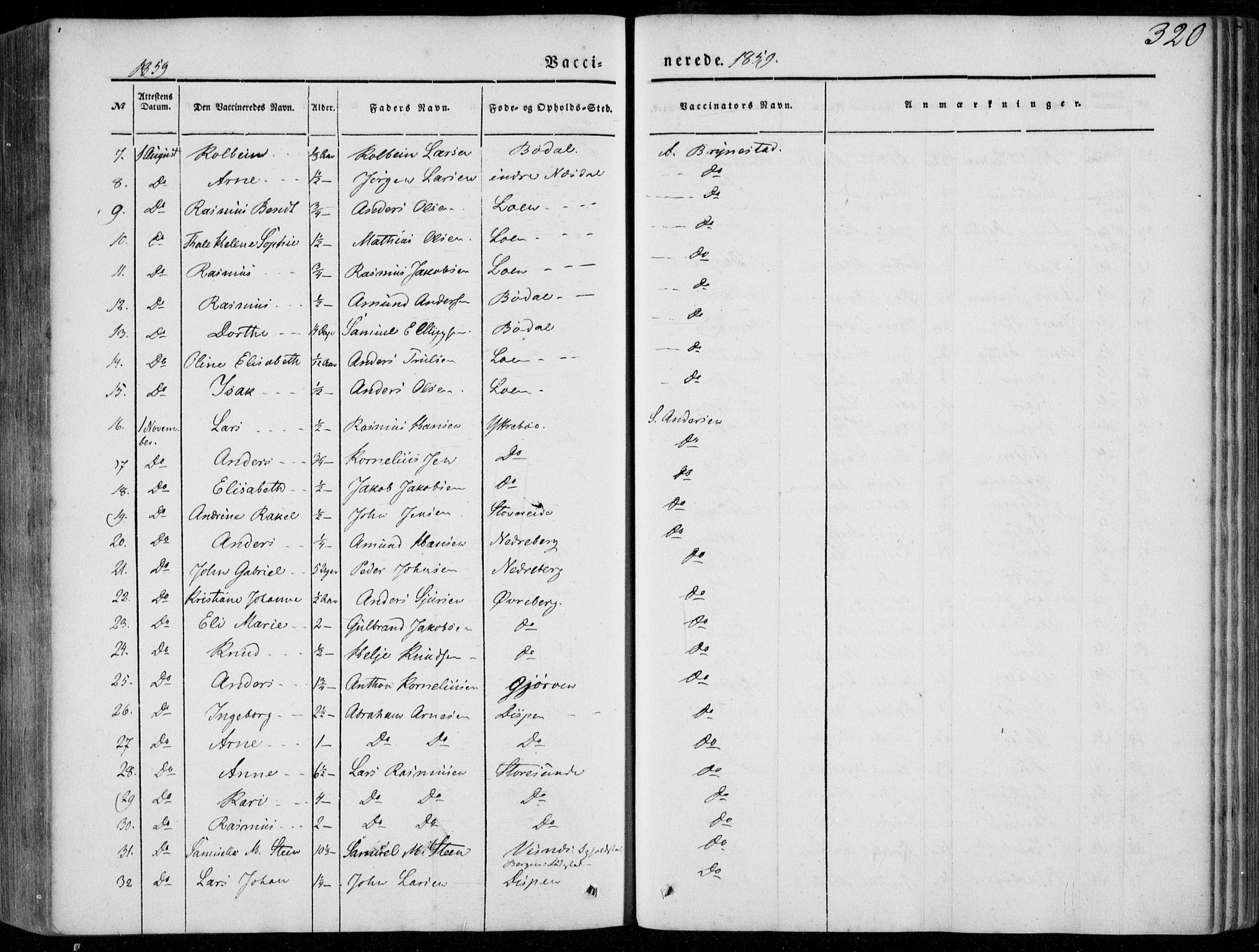 Stryn Sokneprestembete, AV/SAB-A-82501: Parish register (official) no. A 2, 1844-1861, p. 320