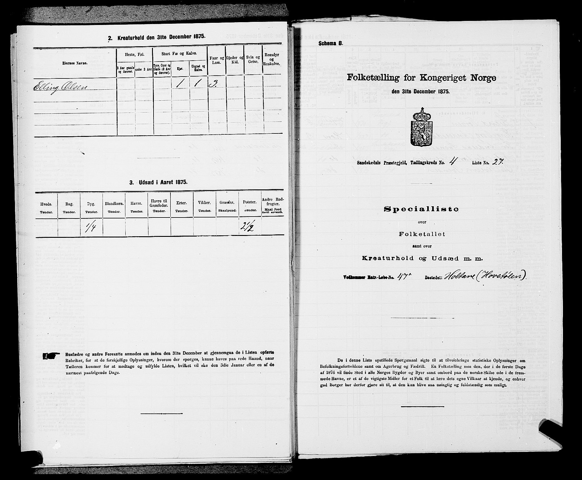 SAKO, 1875 census for 0816P Sannidal, 1875, p. 304