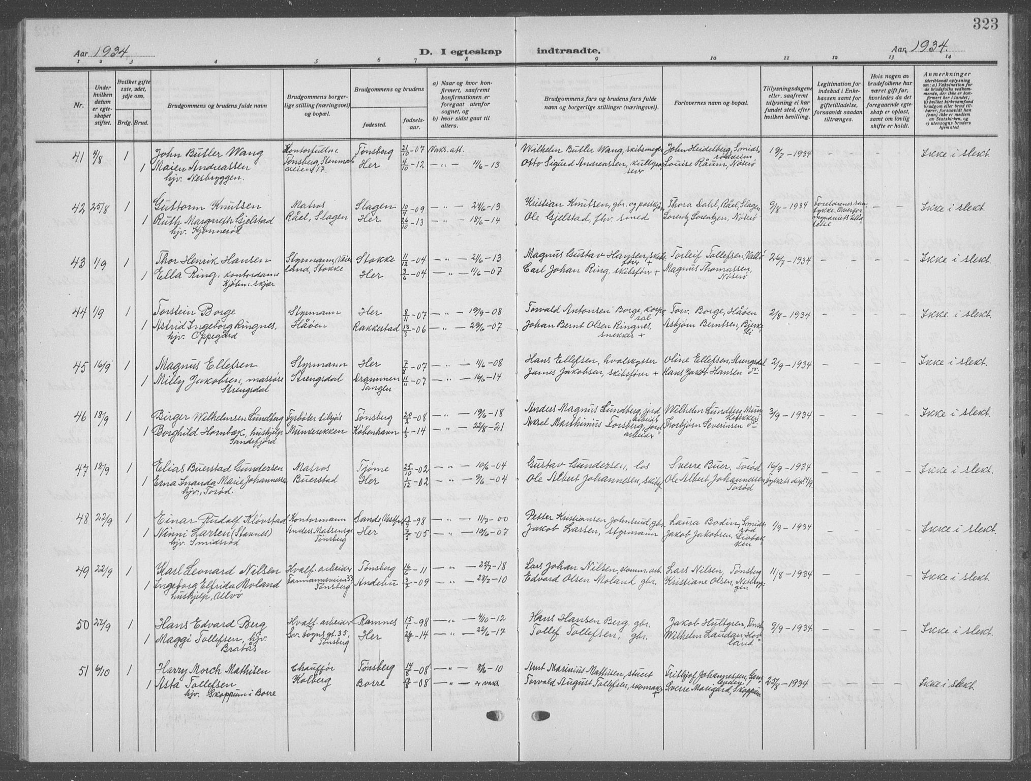 Nøtterøy kirkebøker, AV/SAKO-A-354/G/Ga/L0006: Parish register (copy) no. I 6, 1925-1939, p. 323