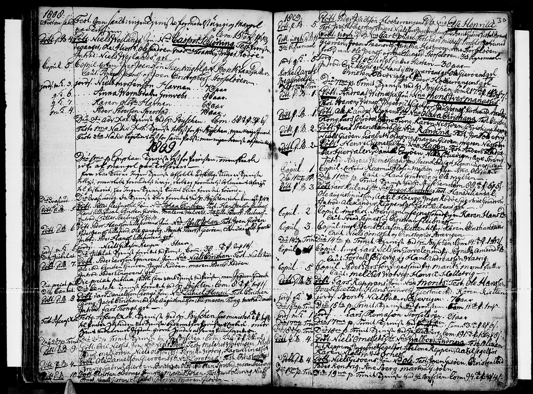 Ministerialprotokoller, klokkerbøker og fødselsregistre - Nordland, SAT/A-1459/841/L0591: Parish register (official) no. 841A03 /1, 1777-1819, p. 129-130