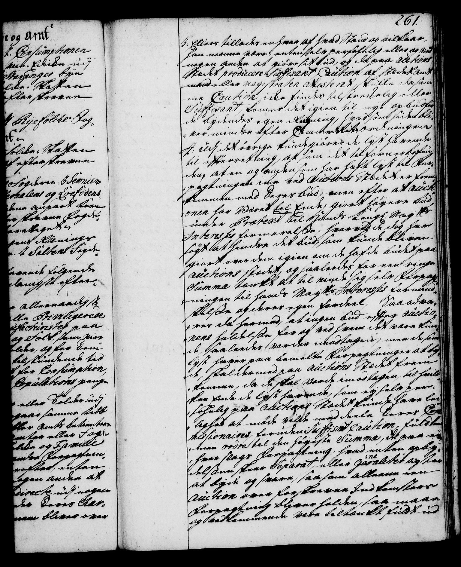 Rentekammeret, Kammerkanselliet, RA/EA-3111/G/Gg/Gga/L0004: Norsk ekspedisjonsprotokoll med register (merket RK 53.4), 1734-1741, p. 261