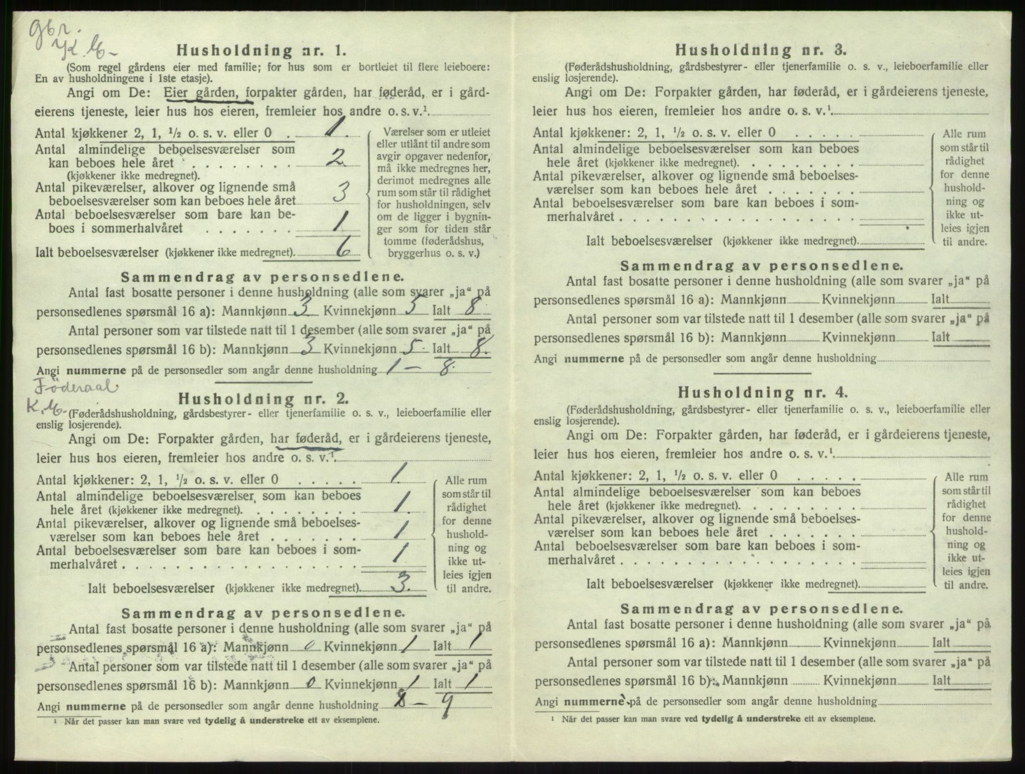 SAB, 1920 census for Leikanger, 1920, p. 860