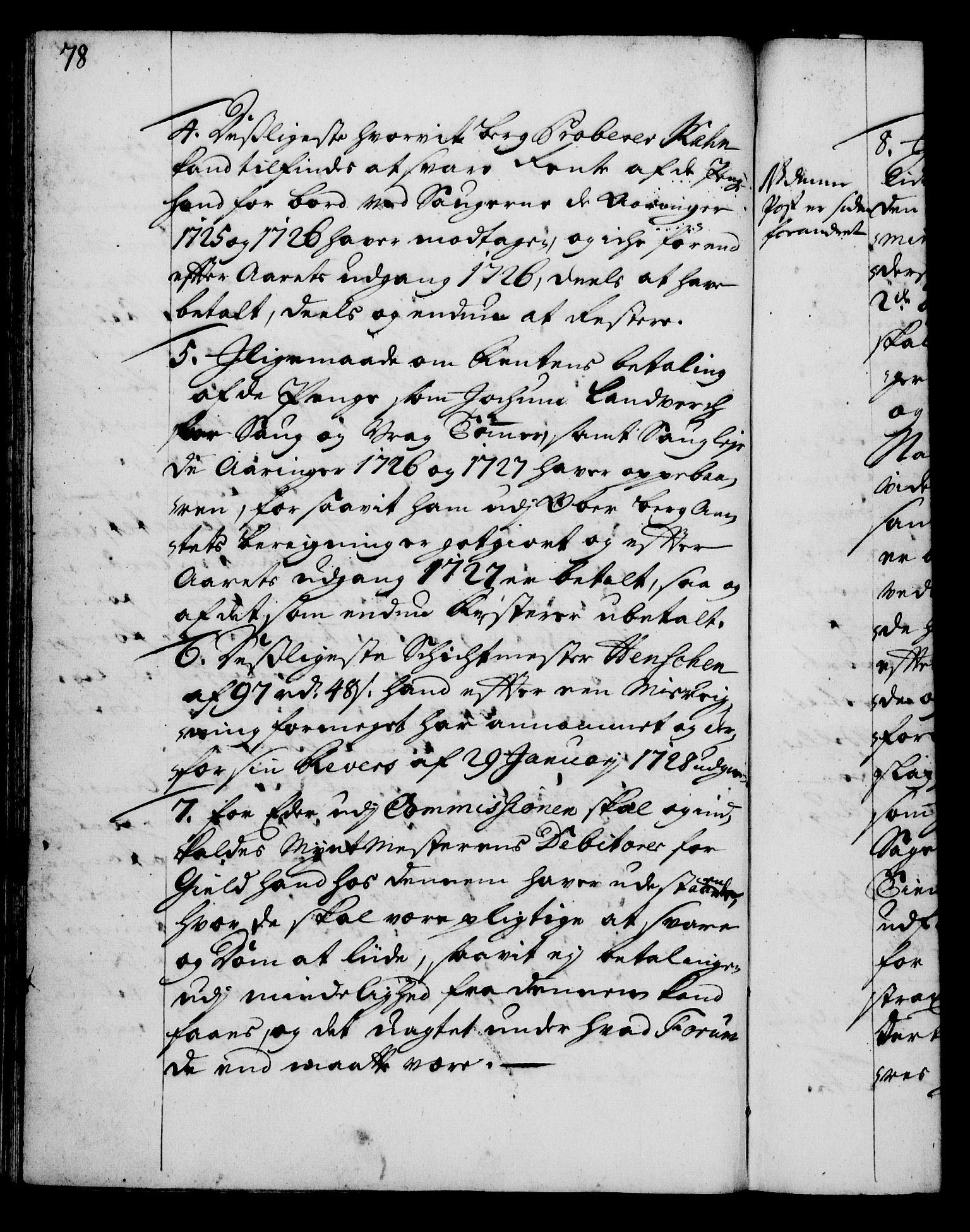Rentekammeret, Kammerkanselliet, RA/EA-3111/G/Gg/Gga/L0003: Norsk ekspedisjonsprotokoll med register (merket RK 53.3), 1727-1734, p. 78