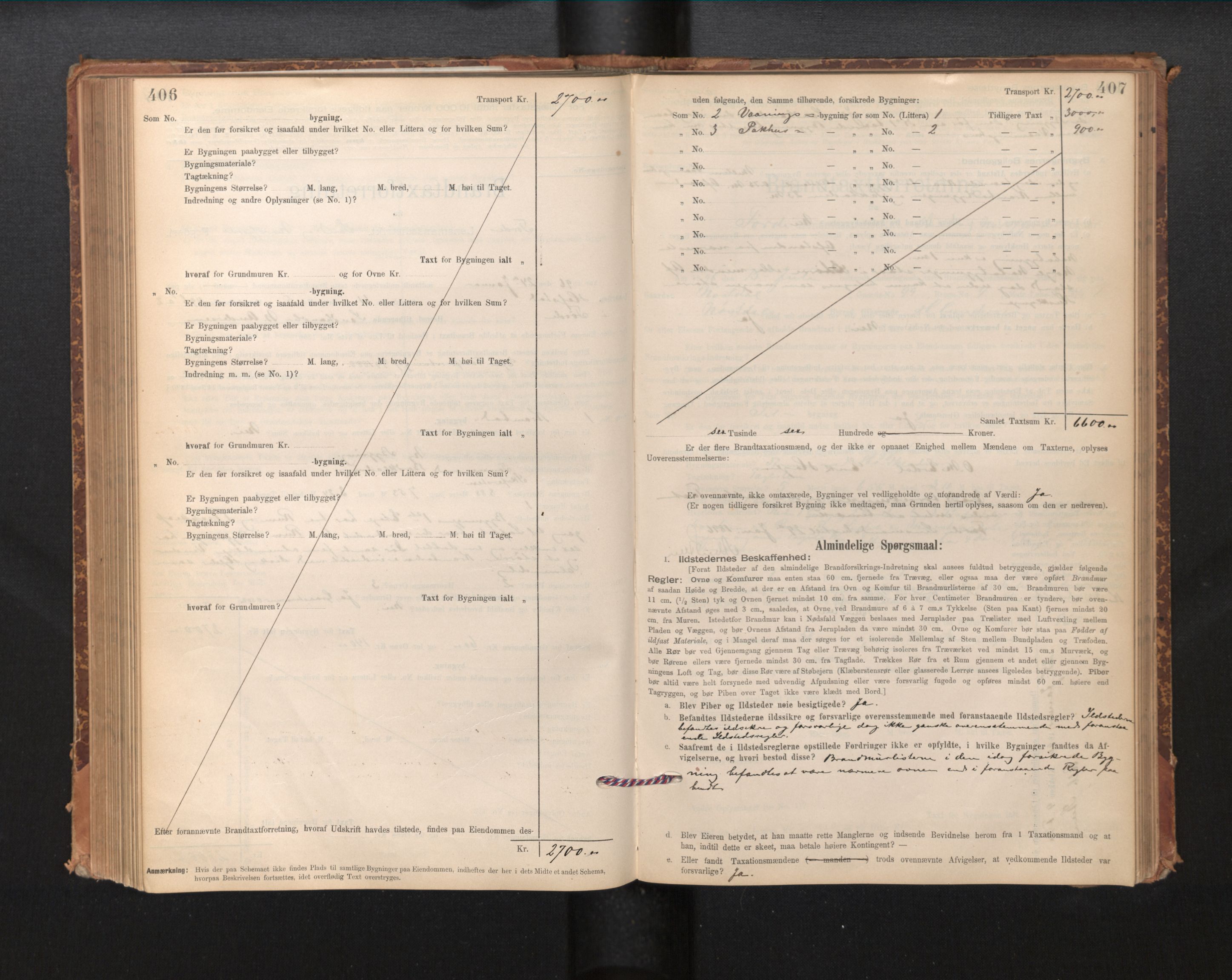 Lensmannen i Førde, AV/SAB-A-27401/0012/L0008: Branntakstprotokoll, skjematakst, 1895-1922, p. 406-407