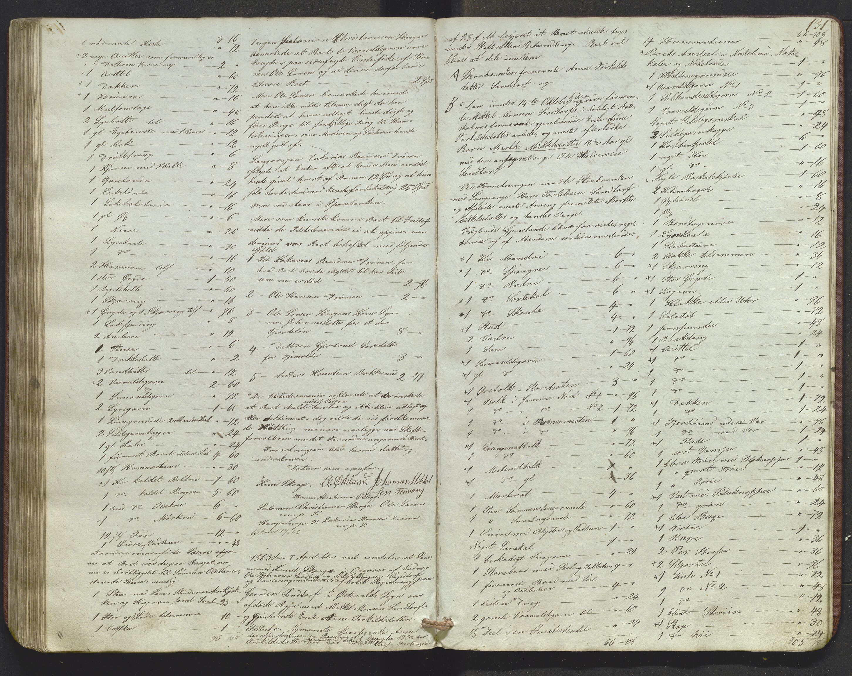 Lensmannen i Sund og Austevoll, AV/SAB-A-35201/0006/L0009: Registreringsprotokoll, 1848-1863, p. 130b-131a