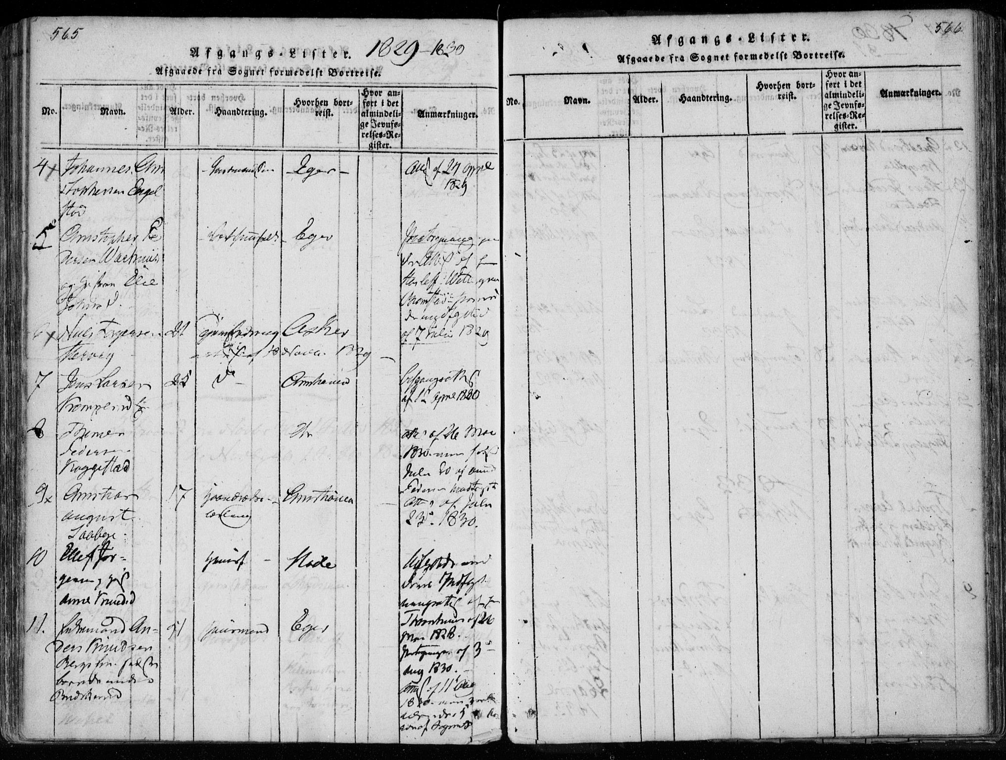 Modum kirkebøker, AV/SAKO-A-234/F/Fa/L0005: Parish register (official) no. 5, 1824-1841, p. 565-566