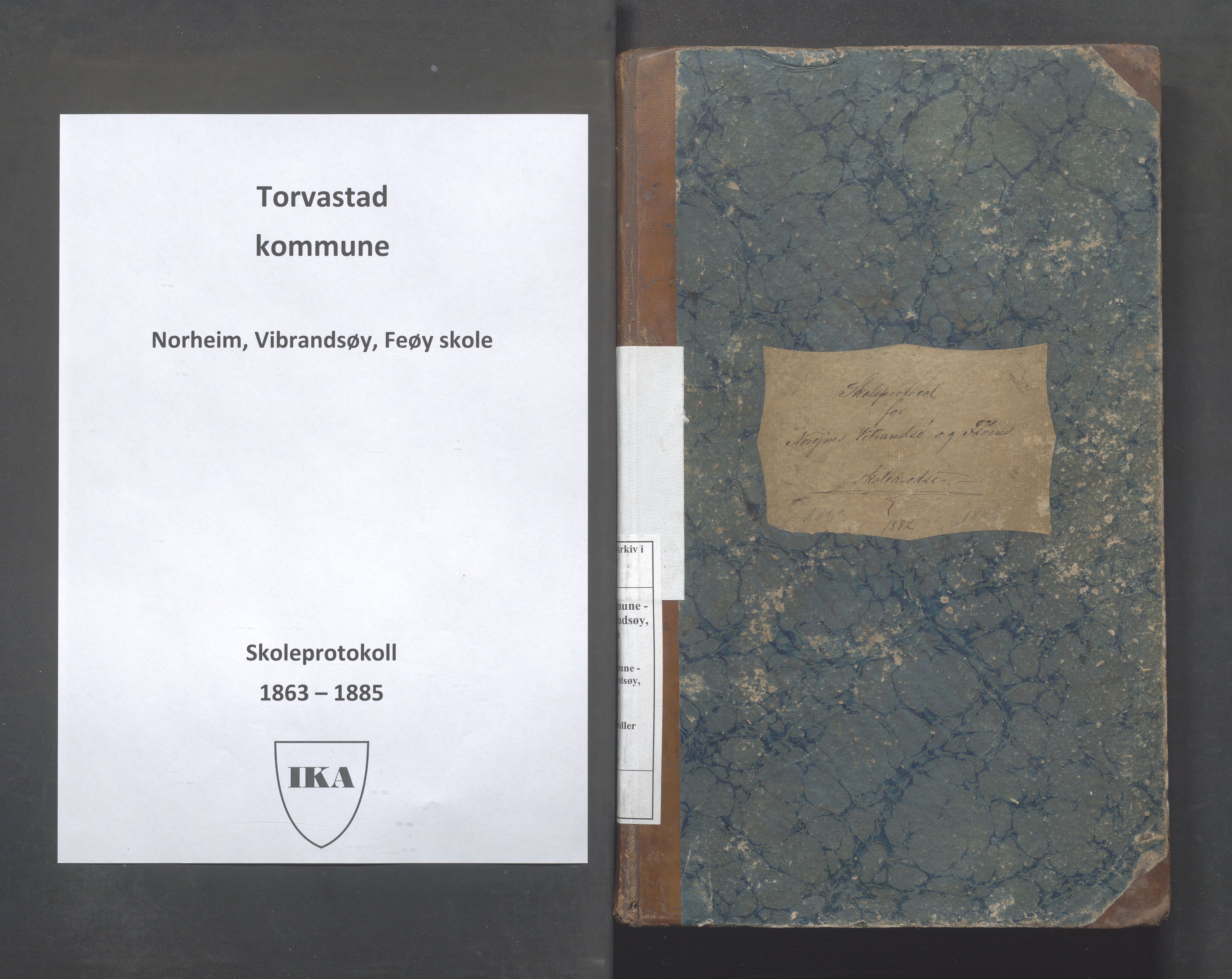 Torvastad kommune - Norheim, Vibrandsøy, Feøy skole, IKAR/K-101336/F/L0001: Skoleprotokoll, 1863-1885