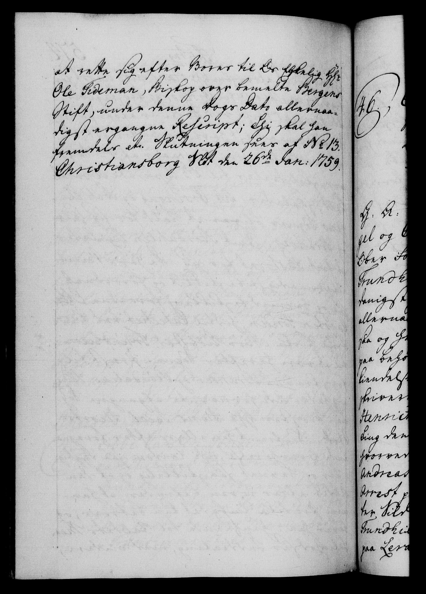 Danske Kanselli 1572-1799, RA/EA-3023/F/Fc/Fca/Fcaa/L0040: Norske registre, 1757-1759, p. 574b