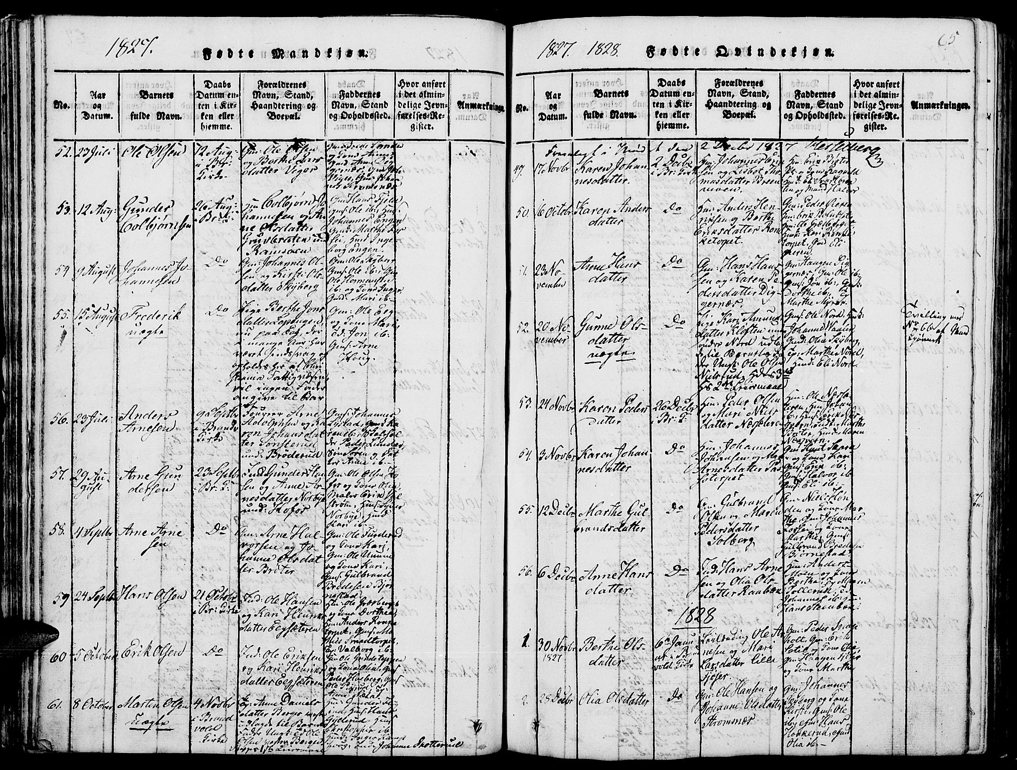 Grue prestekontor, SAH/PREST-036/H/Ha/Hab/L0001: Parish register (copy) no. 1, 1814-1841, p. 65